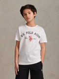 Boys Signature Arch Print T-Shirt Bright White