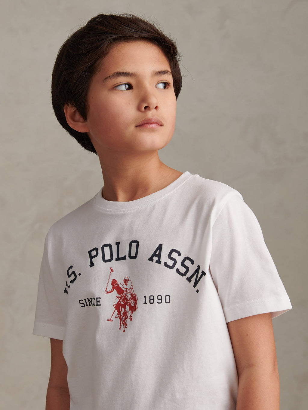 Boys Signature Arch Print T-Shirt Bright White