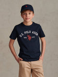 Boys Signature Arch Print T-Shirt Dark Sapphire Navy