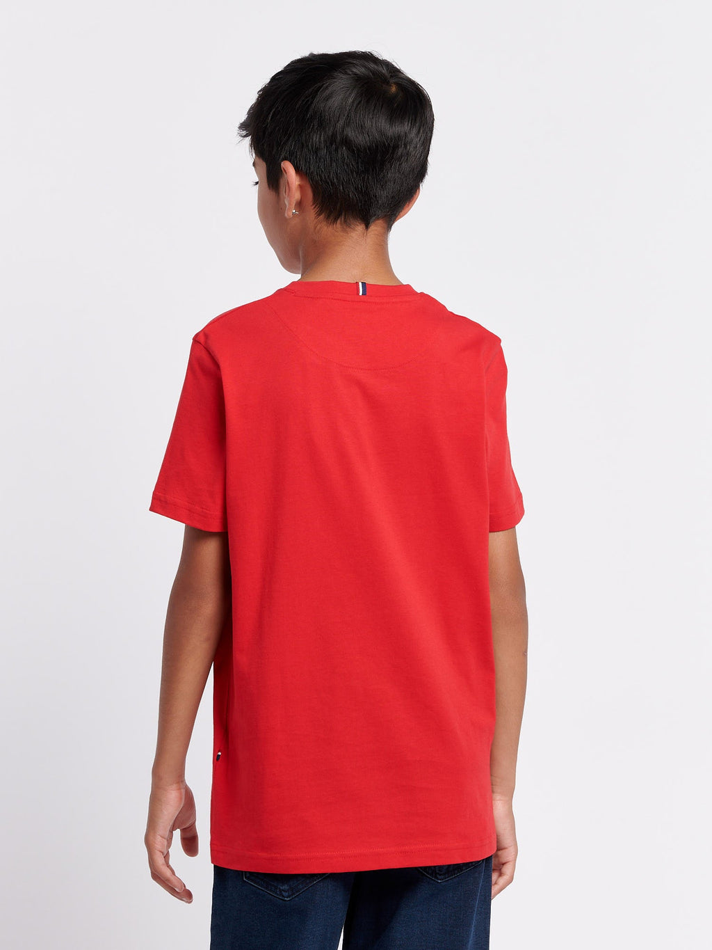 Boys Texture Double Horsemen T-Shirt Haute Red