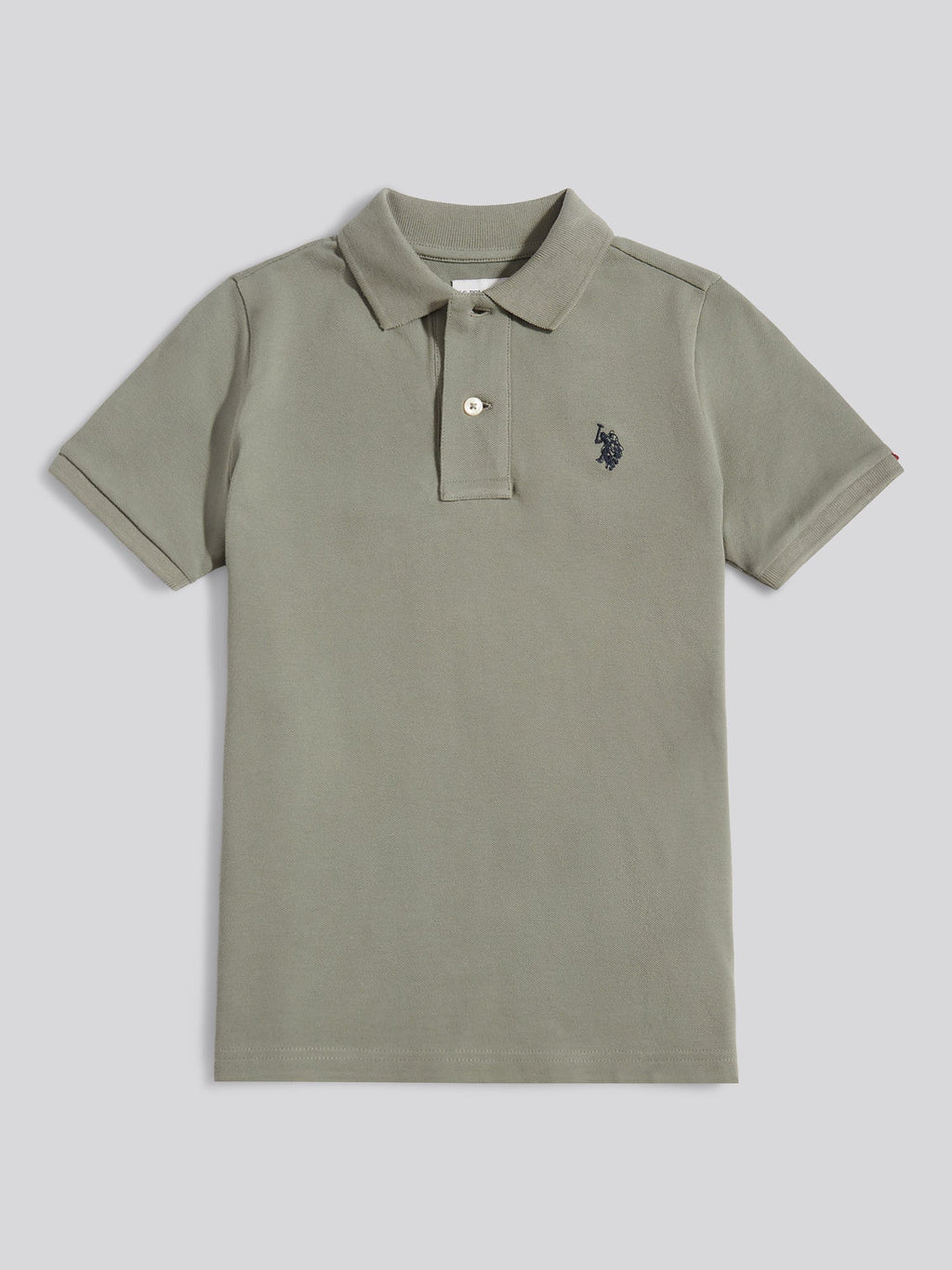 Boys Double Horsemen Polo Shirt Mulled Basil