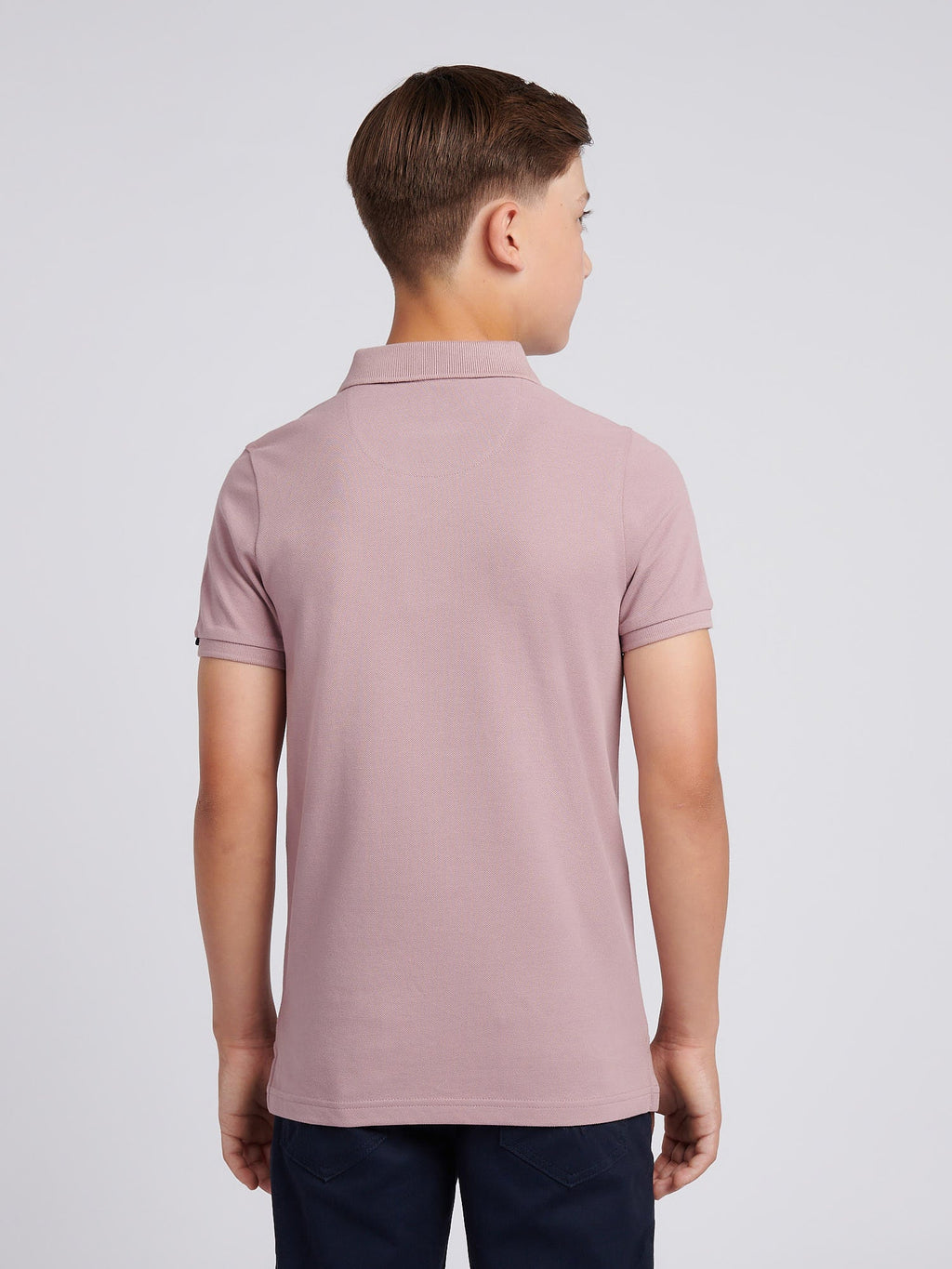 Boys Double Horsemen Polo Shirt Elderberry