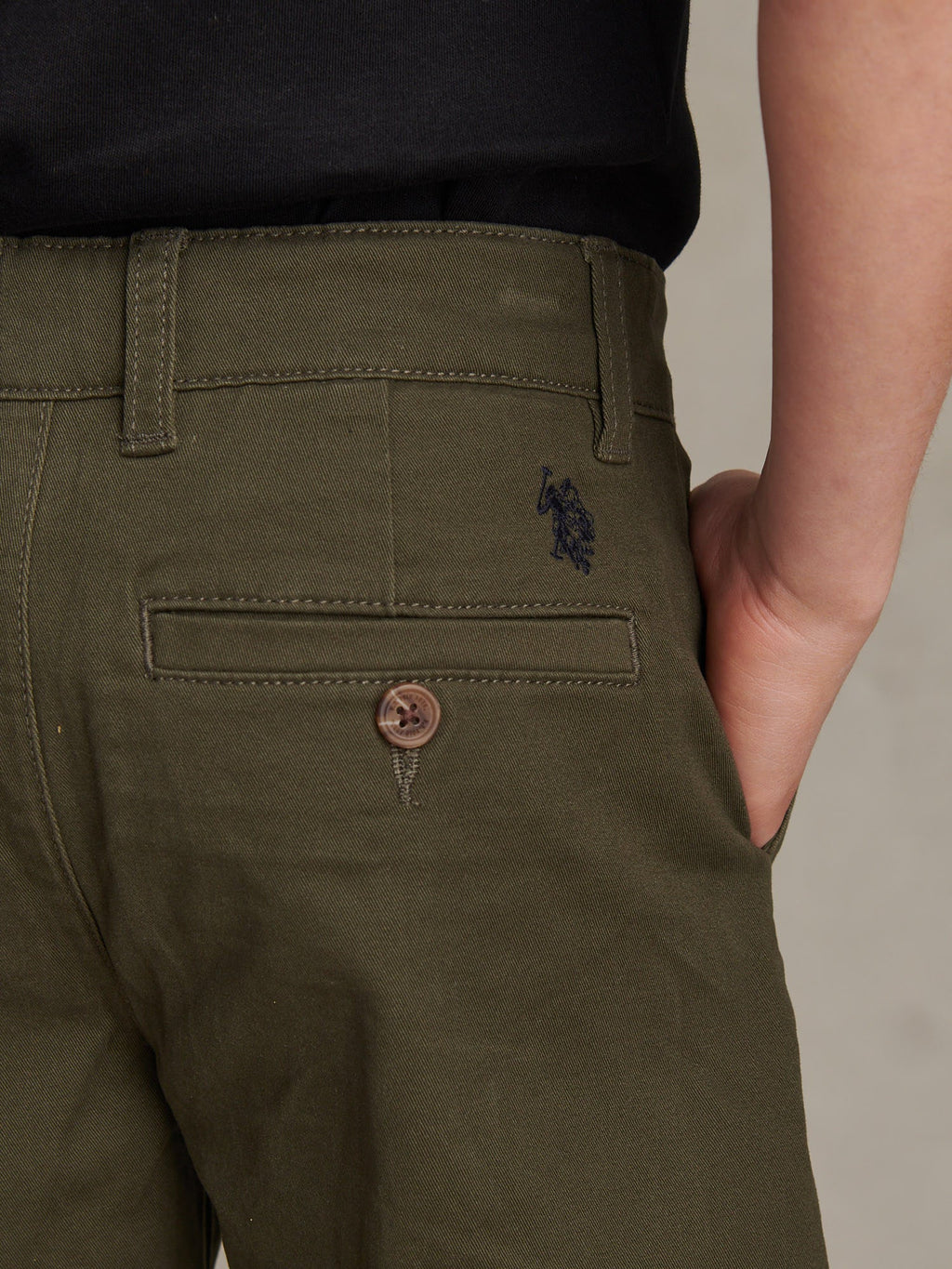 Boys Classic Chino Short Forest Night