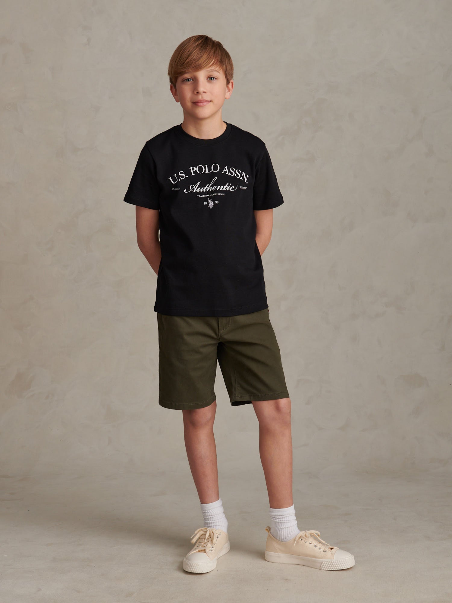Boys Classic Chino Short Forest Night