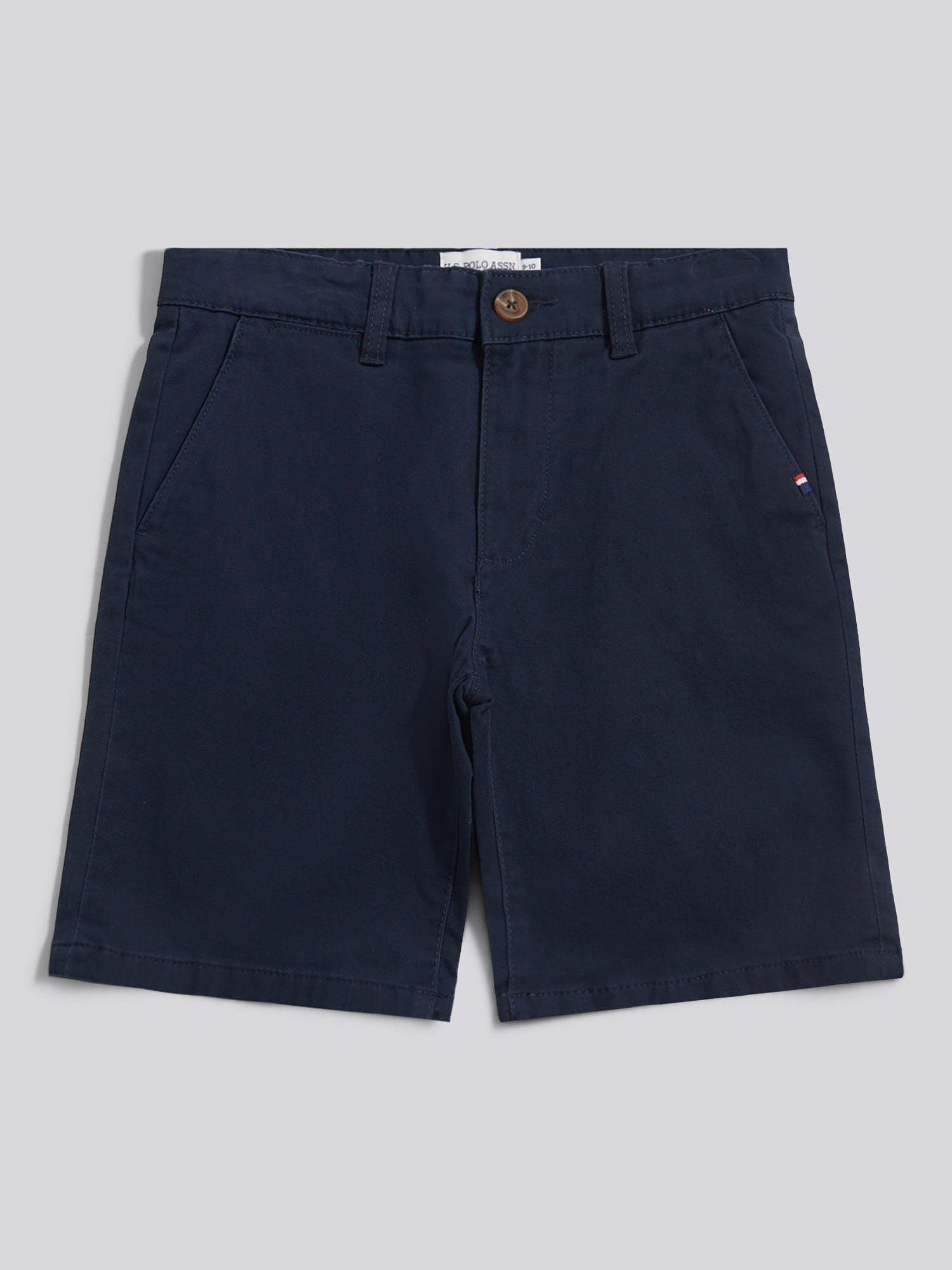 Boys Classic Chino Short Dark Sapphire Navy / Haute Red DHM
