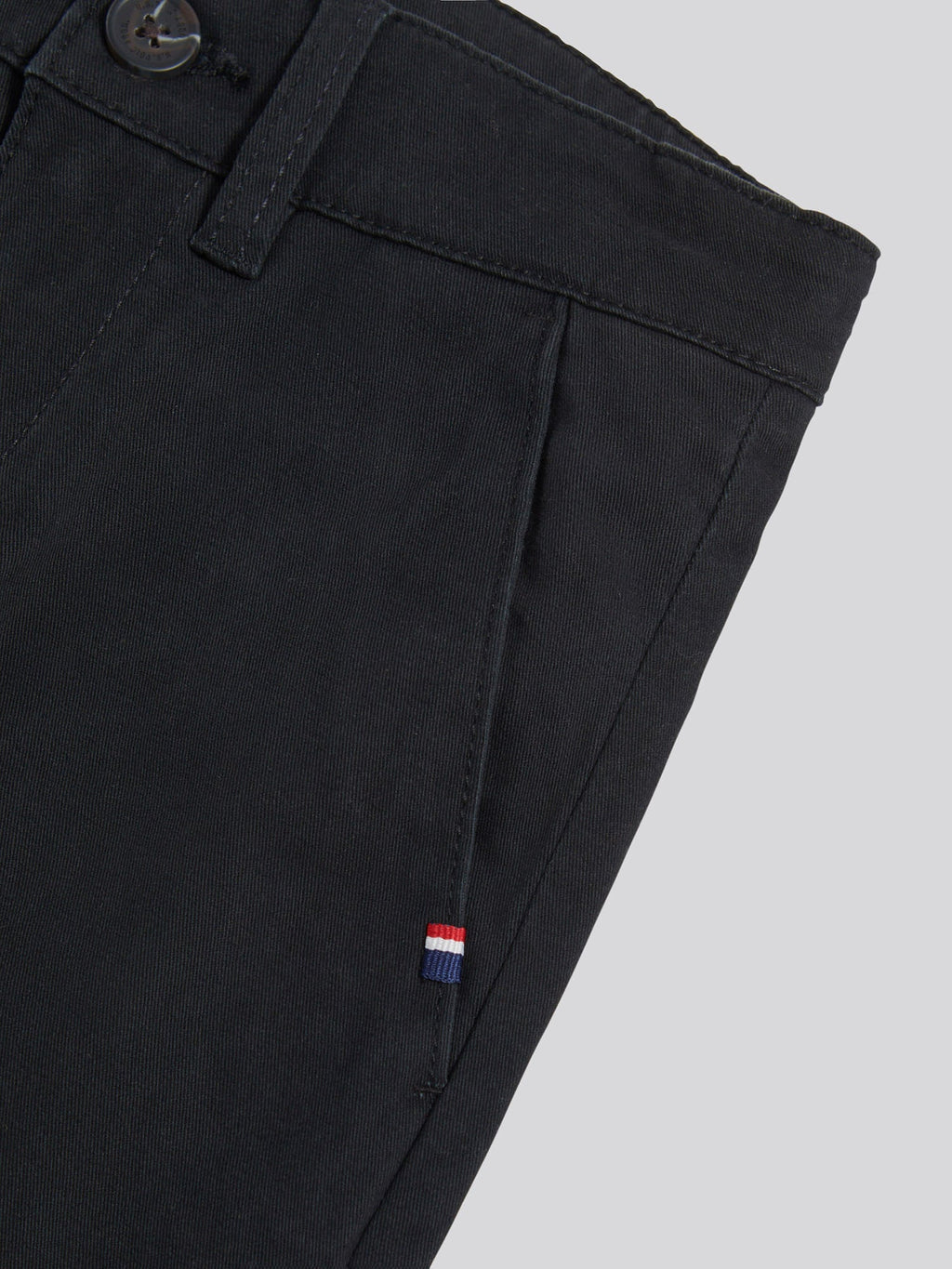 Boys Classic Chino in Black Bright White DHM