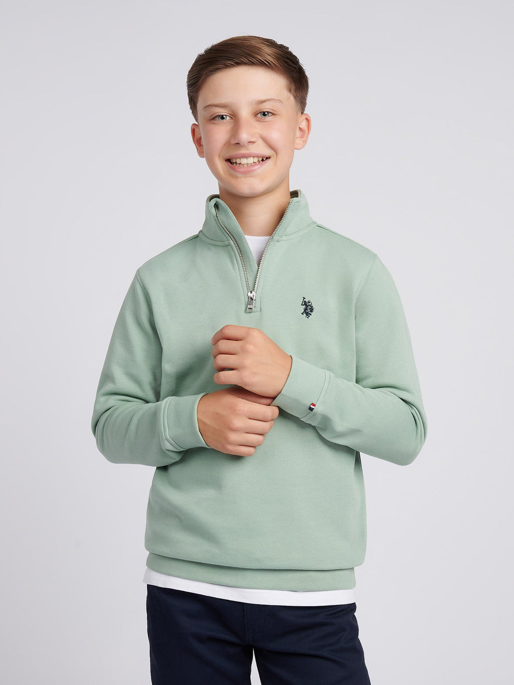 Boys Double Horsemen _ Zip Iceberg Green