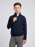 Boys Double Horsemen _ Zip Dark Sapphire Navy / Haute Red DHM