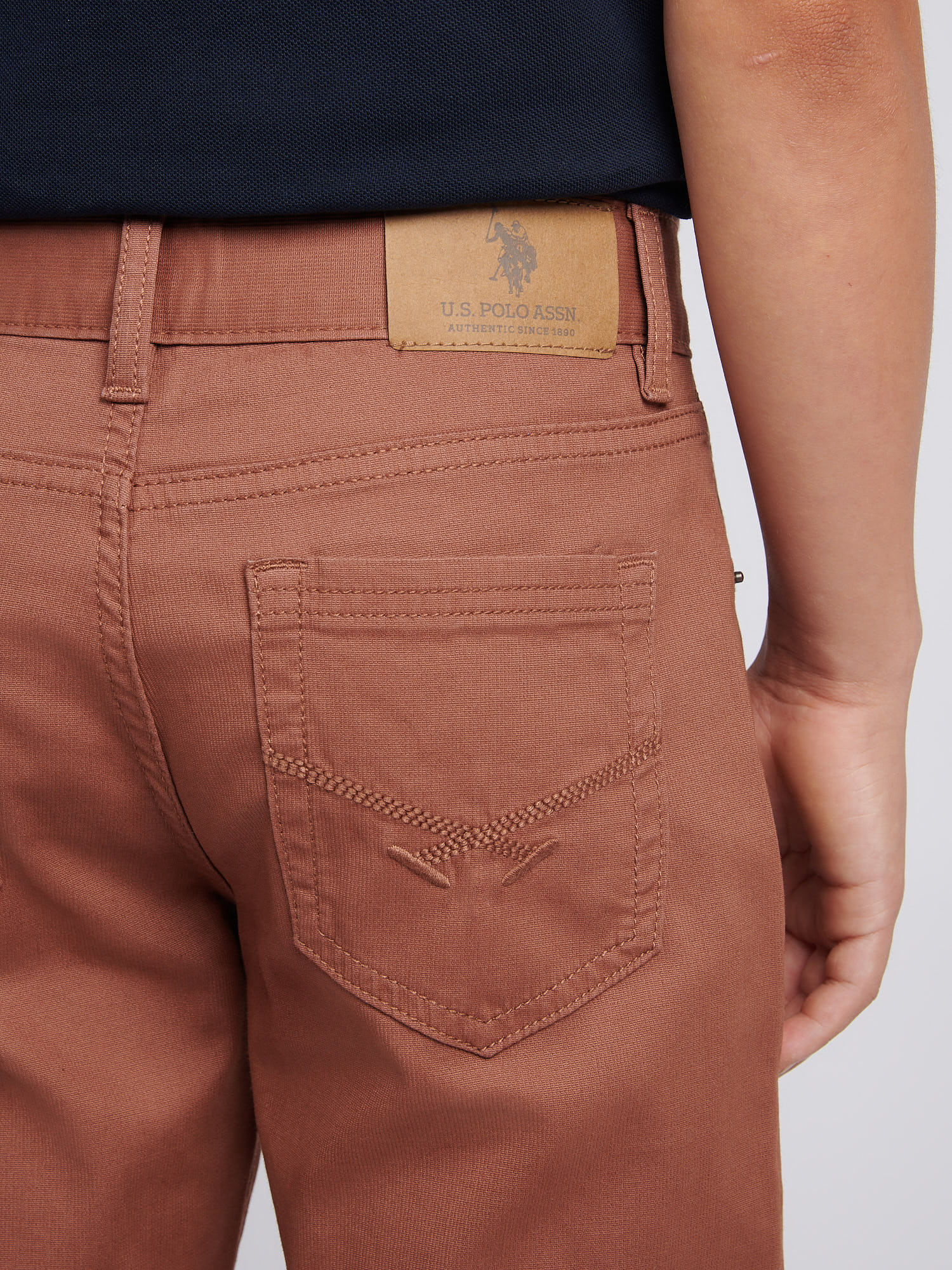 Boys Bedford Cord 5 Pocket Trouser in Rawhide