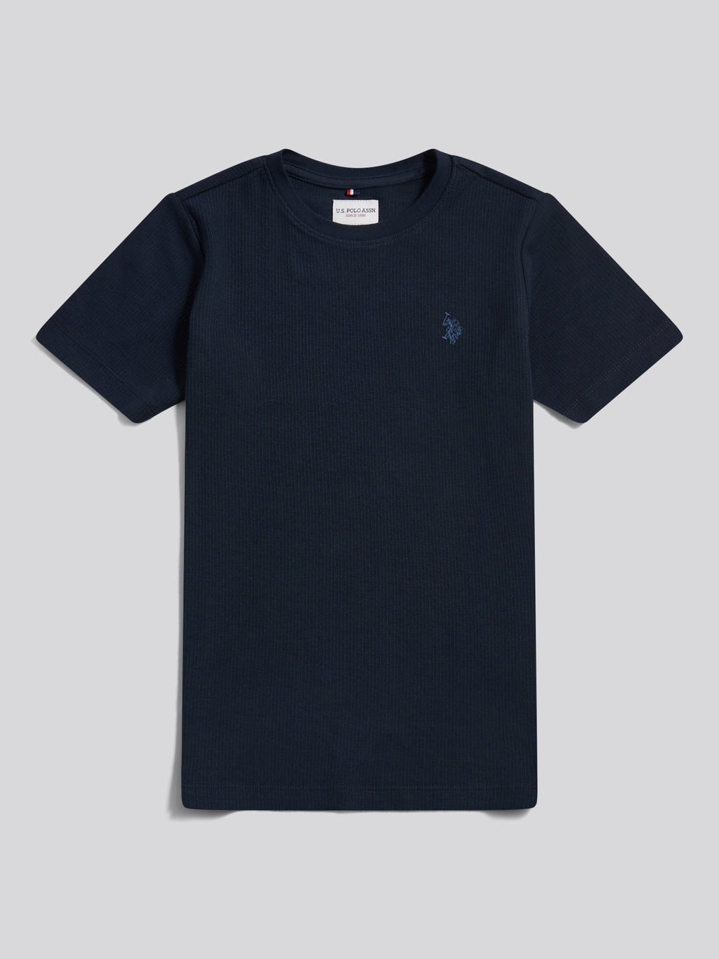 Boys Vertical Texture T-Shirt Dark Sapphire Navy / Moonlight Blue DHM