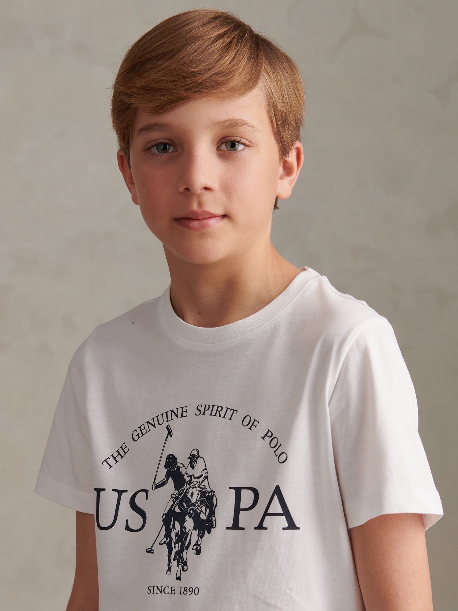 Boys USPA Print Graphic T-Shirt Bright White