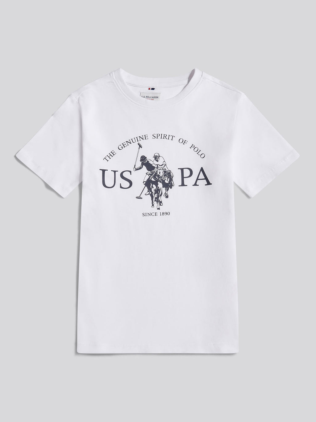 Boys USPA Print Graphic T-Shirt Bright White