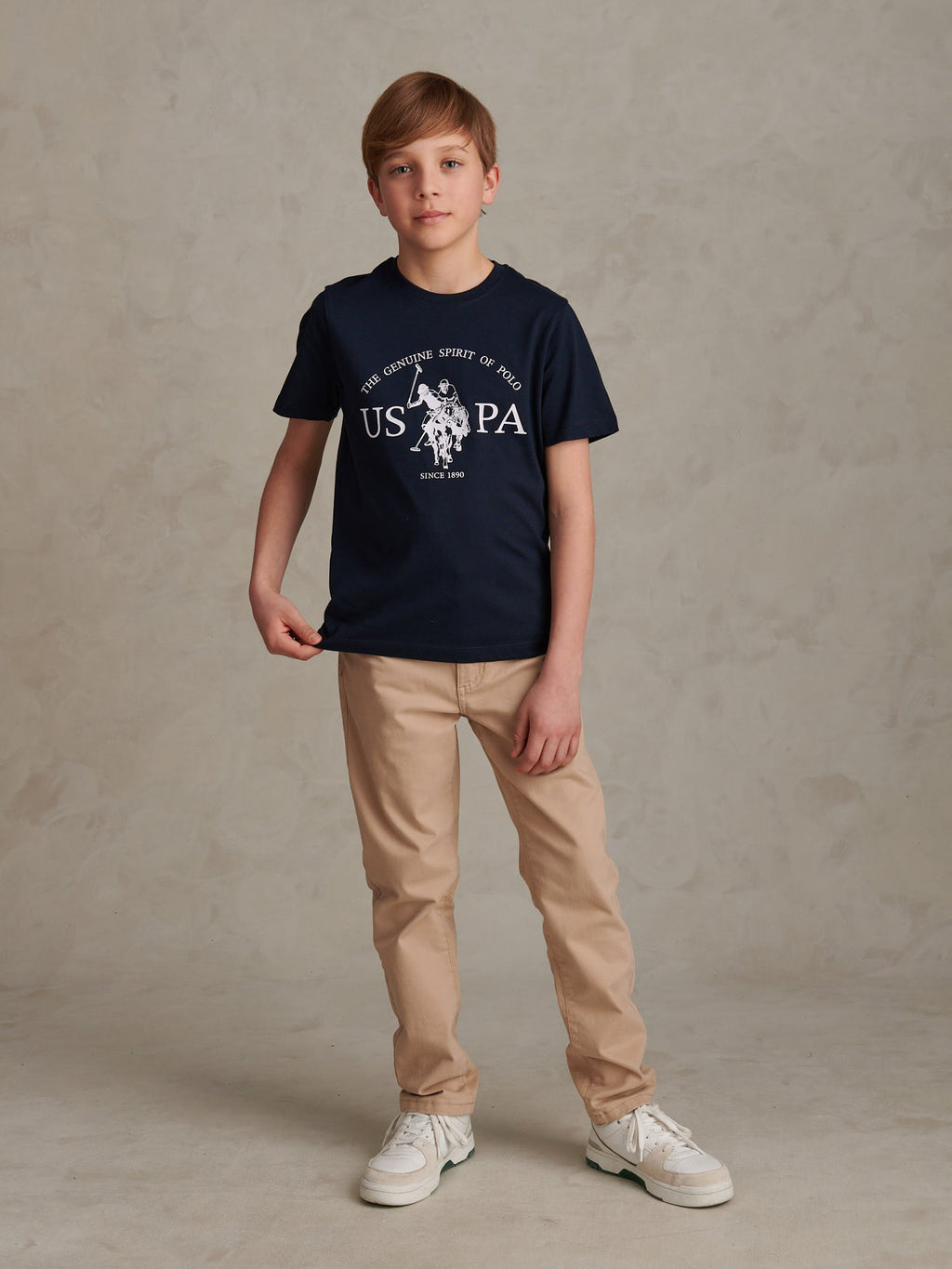 Boys USPA Print Graphic T-Shirt Dark Sapphire Navy
