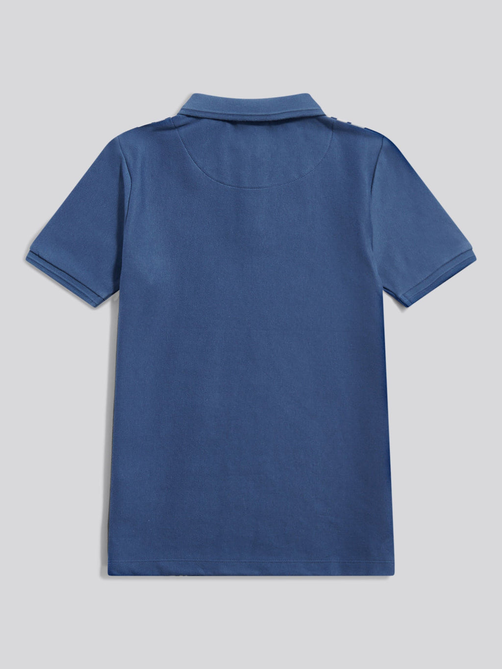 Boys Vertical Stripe Polo Shirt in Vintage Indigo