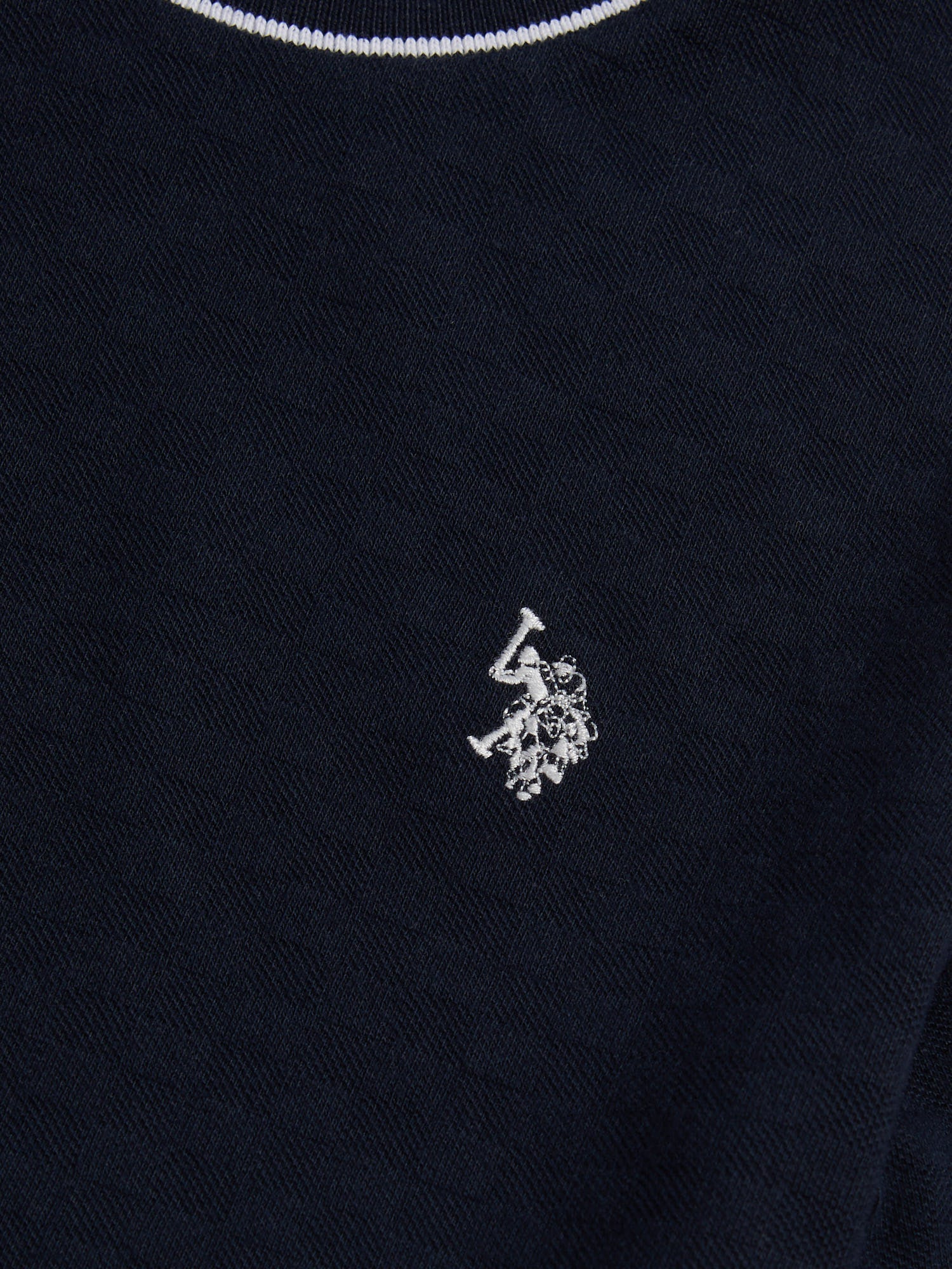 Boys Tipped Pique T-Shirt in Dark Sapphire Navy