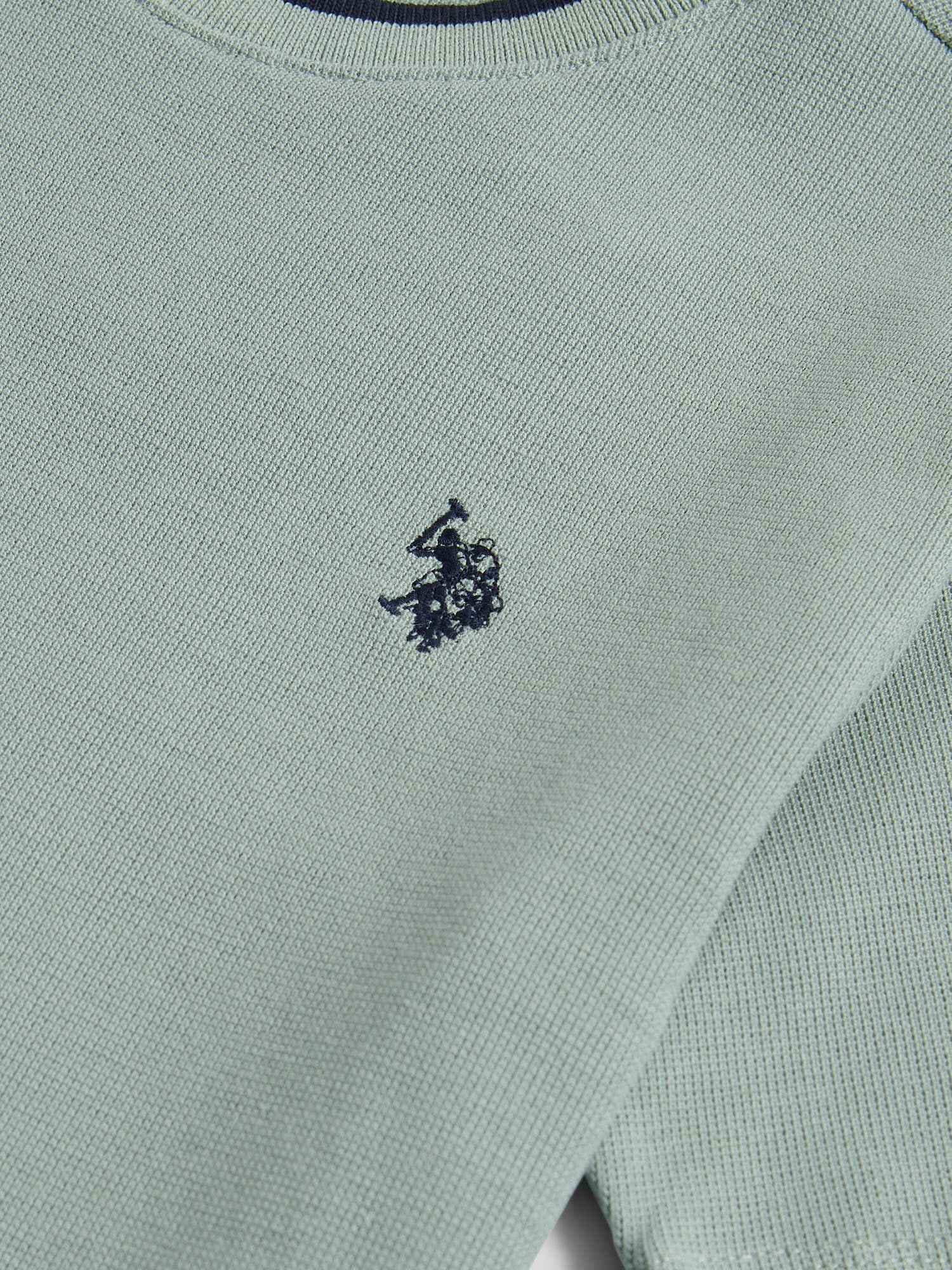 Boys Knit Texture T-Shirt in Iceberg Green