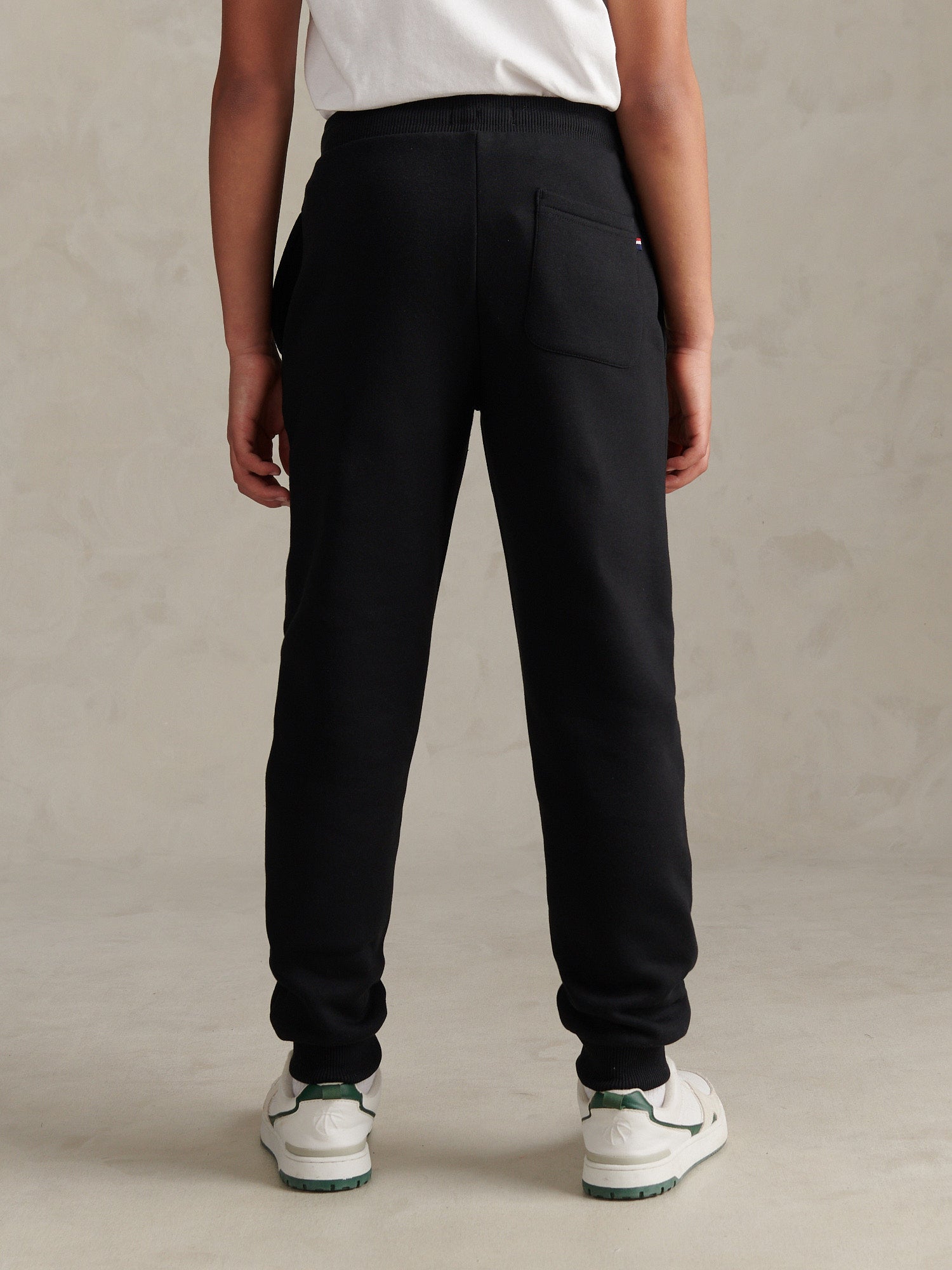 Boys Double Horsemen Loopback Jogger Black Bright White DHM
