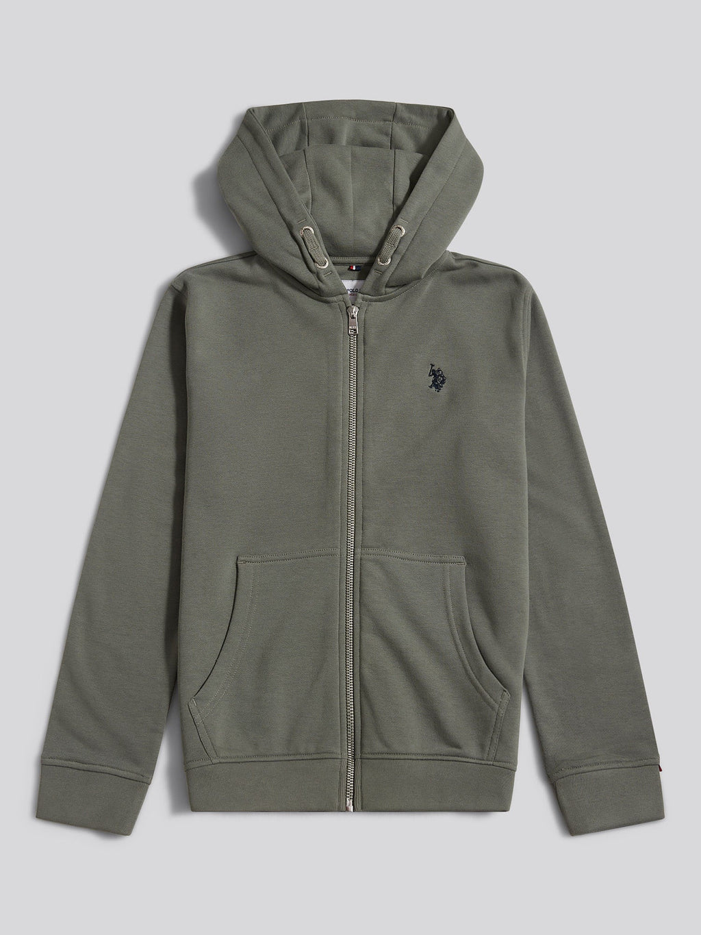 Boys Double Horsemen Zip Hoodie Mulled Basil