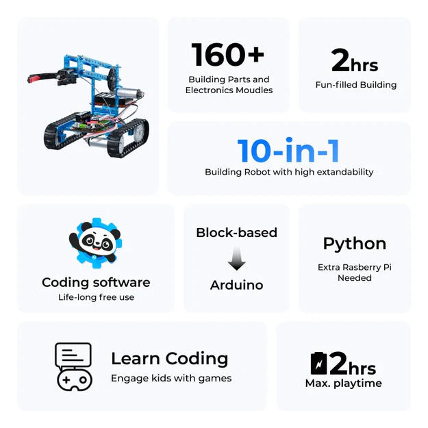 Makeblock mBot Ultimate: 10-in-1 Robot Building Kit for Students + FREE Online course