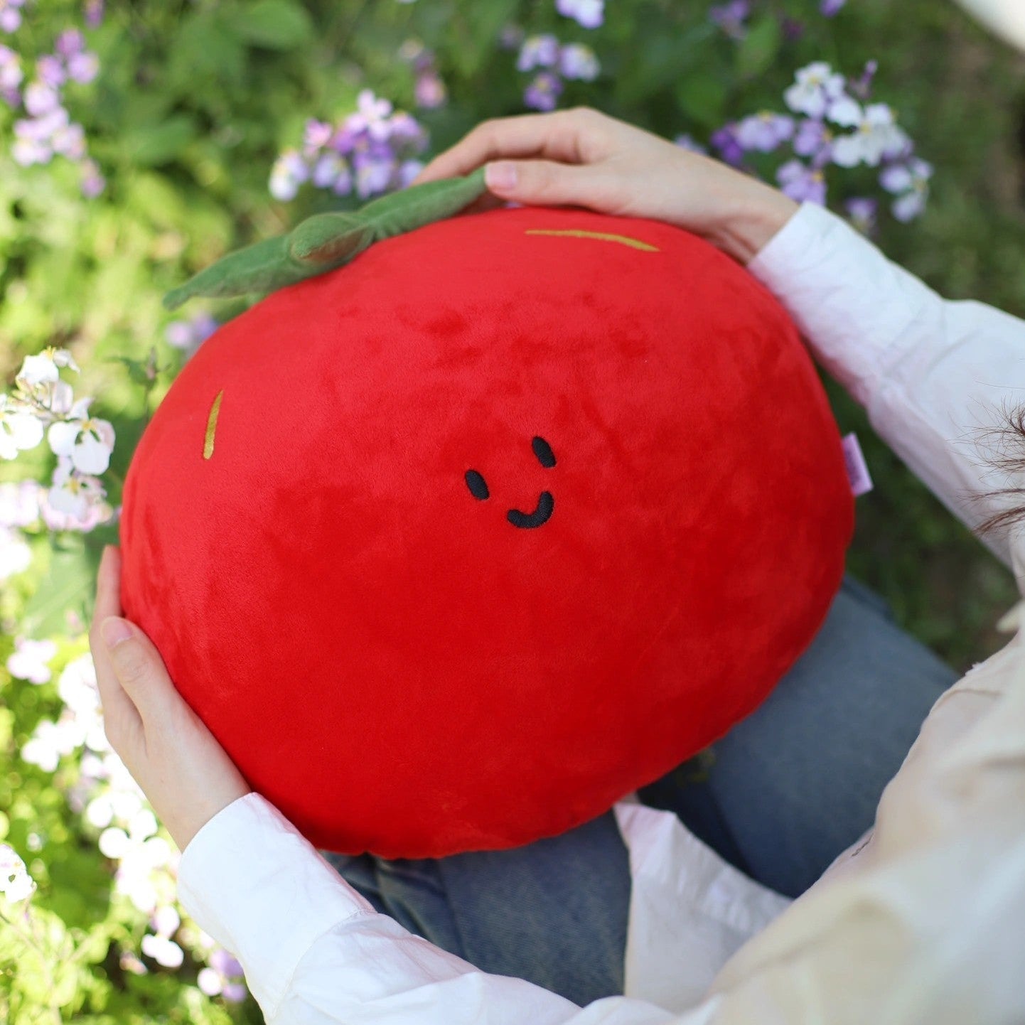 LuLuFun Studio Tomato Plush Pillow – Soft Red Food Cushion Decor