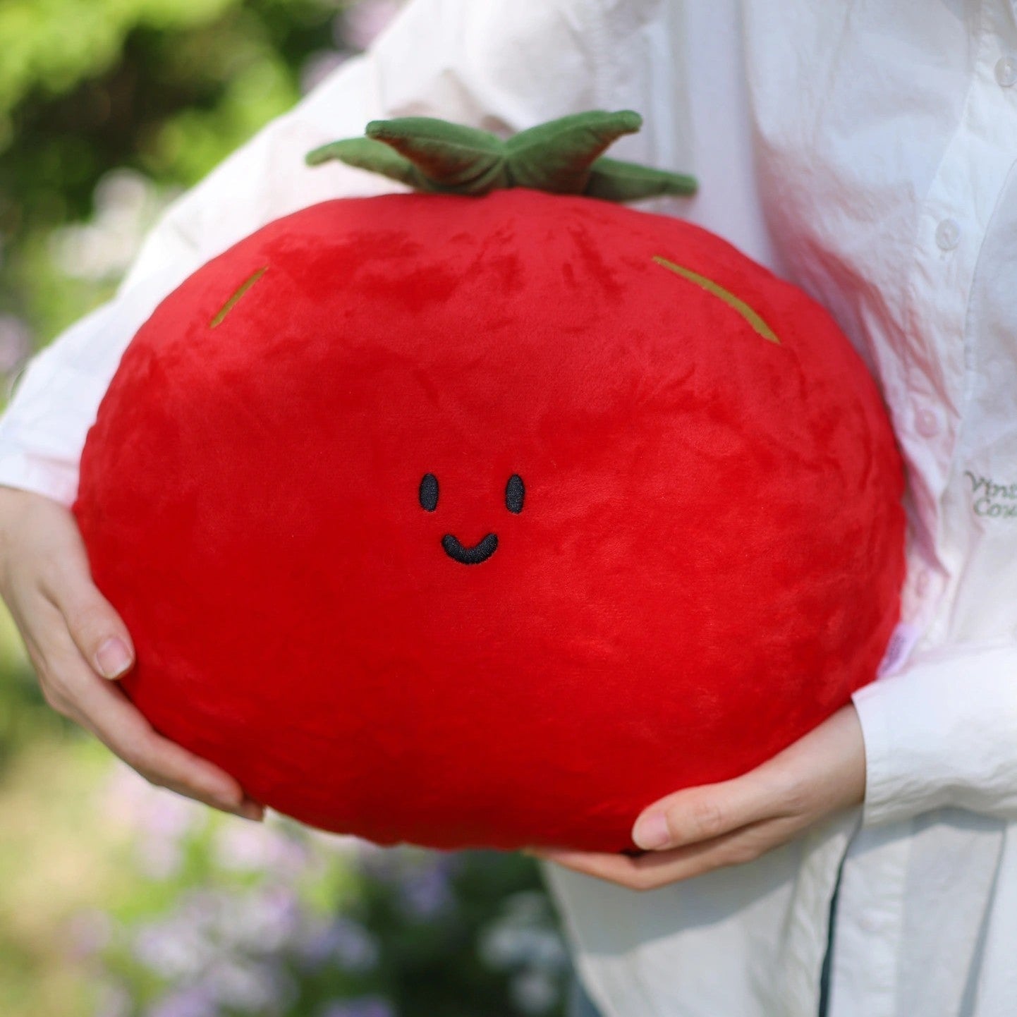 LuLuFun Studio Tomato Plush Pillow – Soft Red Food Cushion Decor