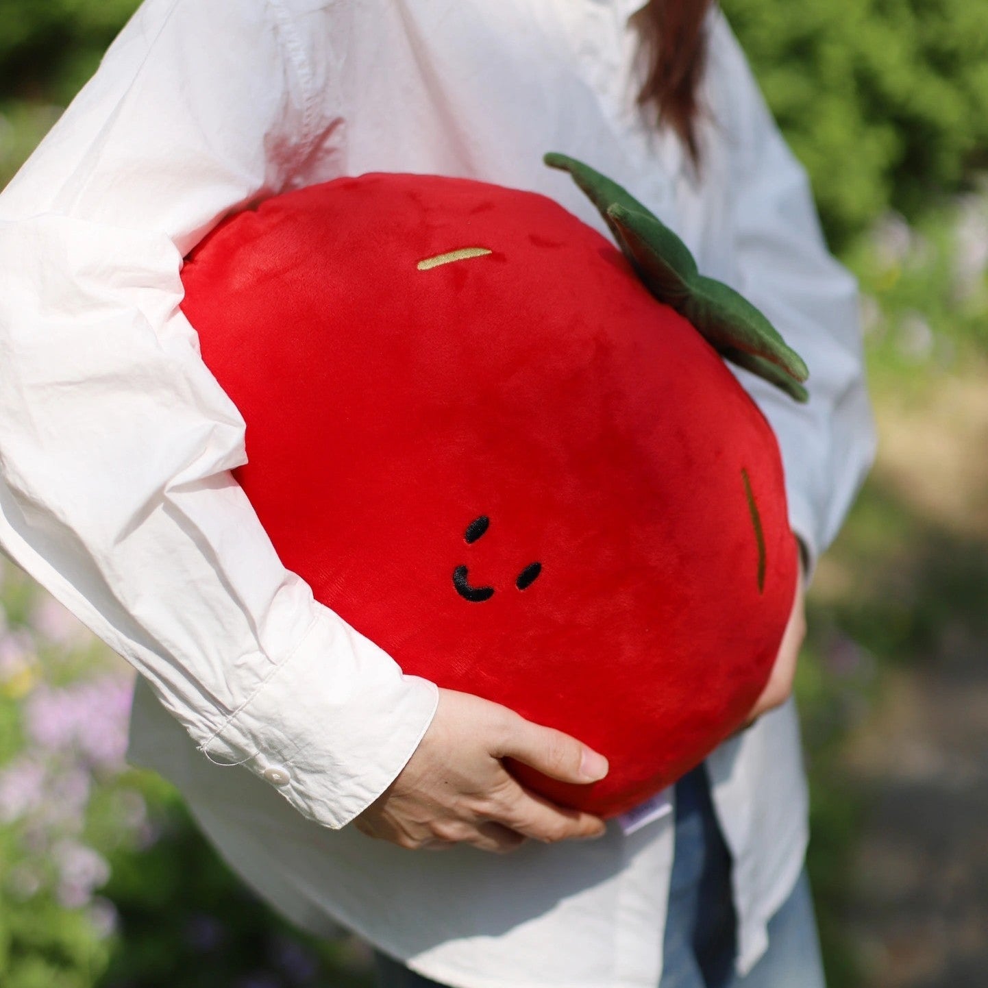 LuLuFun Studio Tomato Plush Pillow – Soft Red Food Cushion Decor