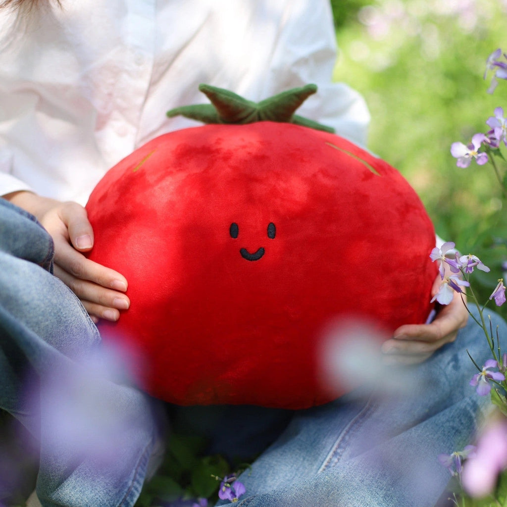 LuLuFun Studio Tomato Plush Pillow – Soft Red Food Cushion Decor