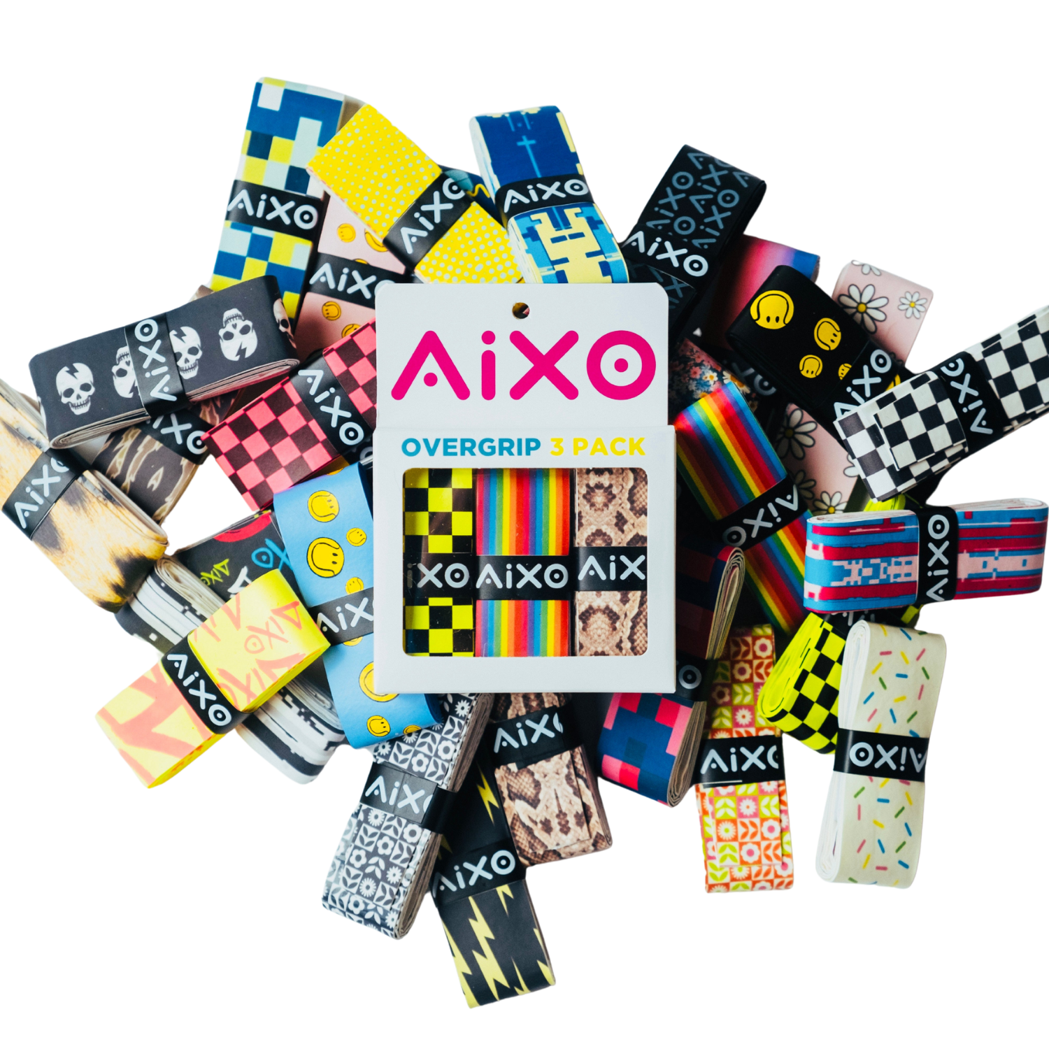 AIXO Tiger Camo Tacky Overgrip – Durable Moisture-Wicking Racket Grip