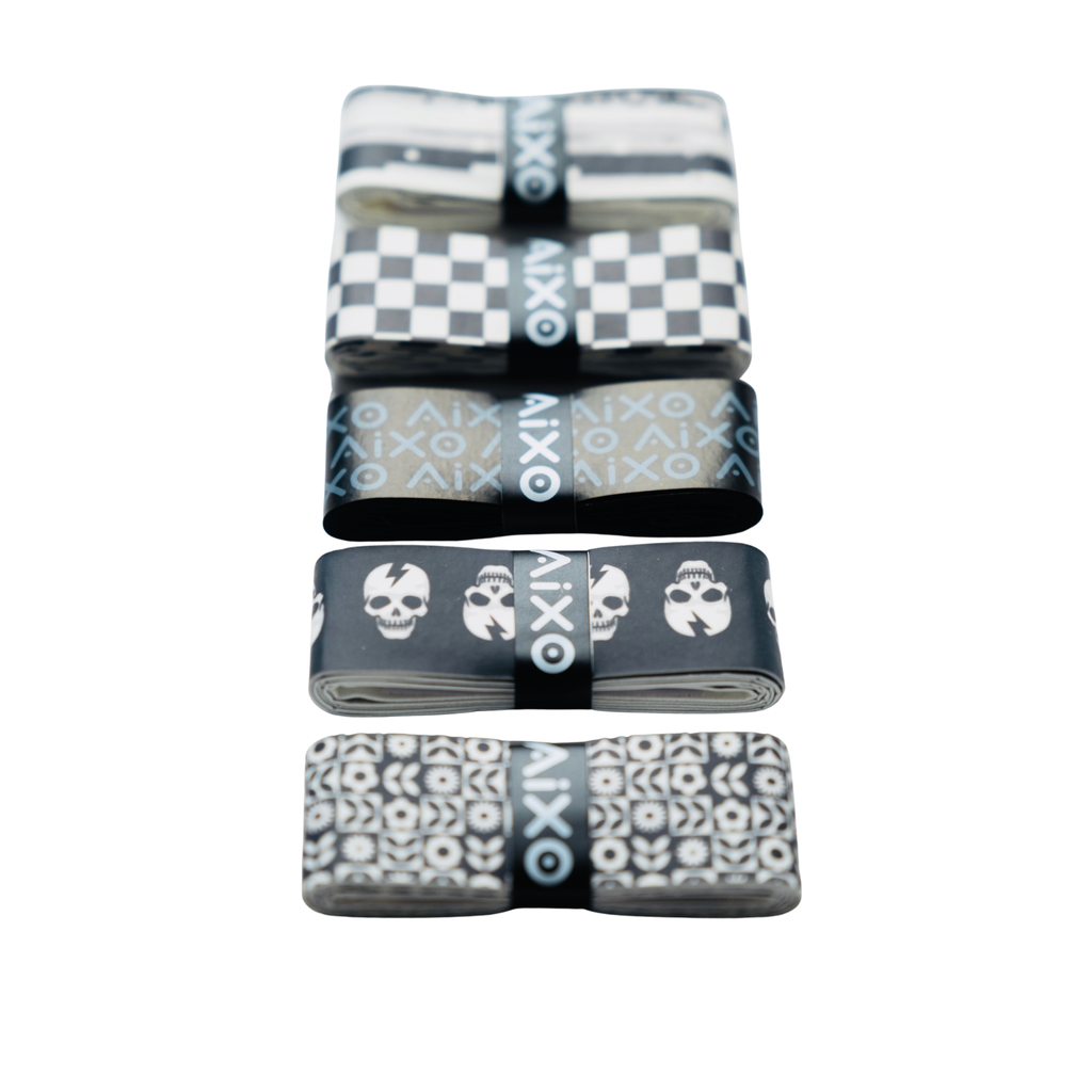 Aixo Bone Head Tacky Overgrip | Skull Design Racket Grip for Tennis