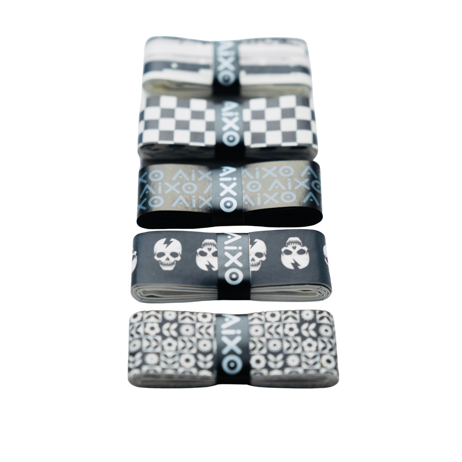 Aixo Bone Head Tacky Overgrip | Skull Design Racket Grip for Tennis