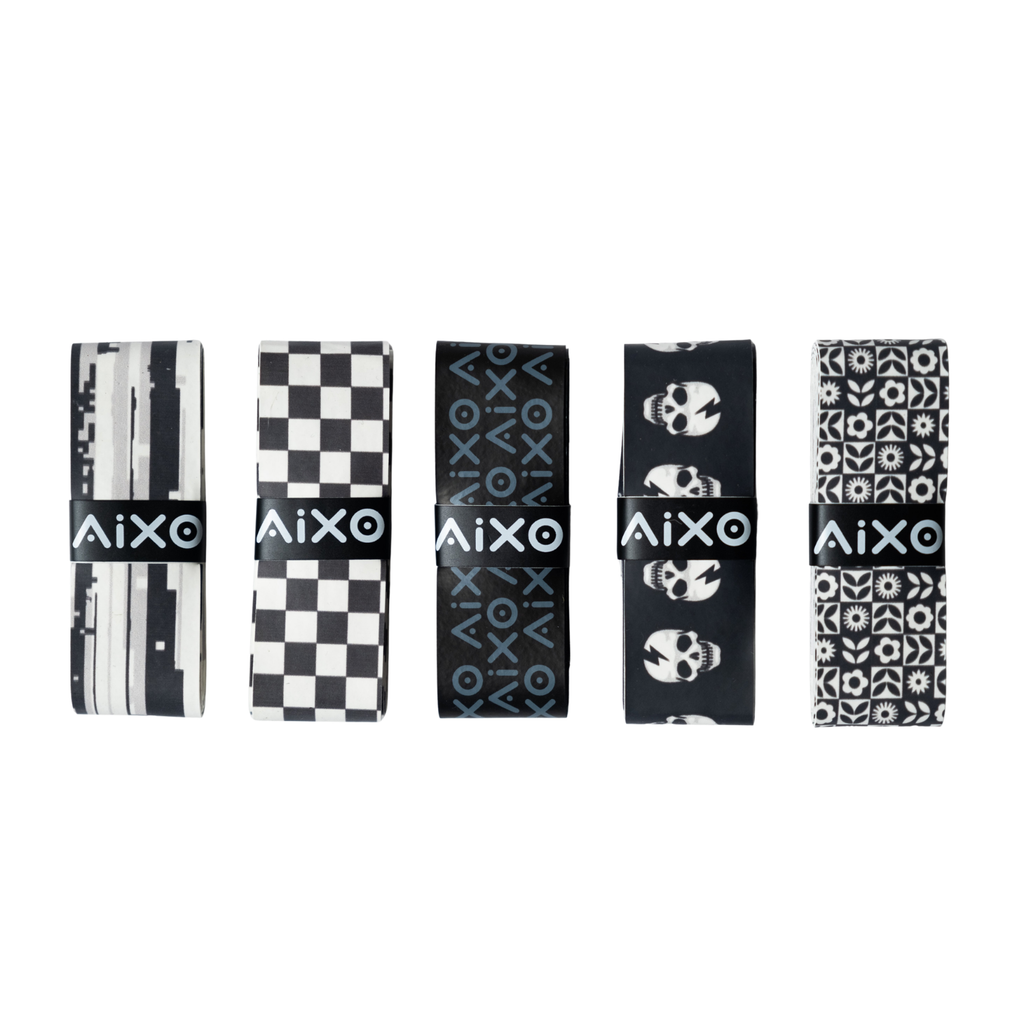 Aixo Bone Head Tacky Overgrip | Skull Design Racket Grip for Tennis