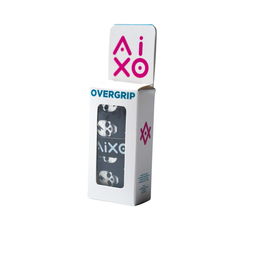 Aixo Bone Head Tacky Overgrip | Skull Design Racket Grip for Tennis