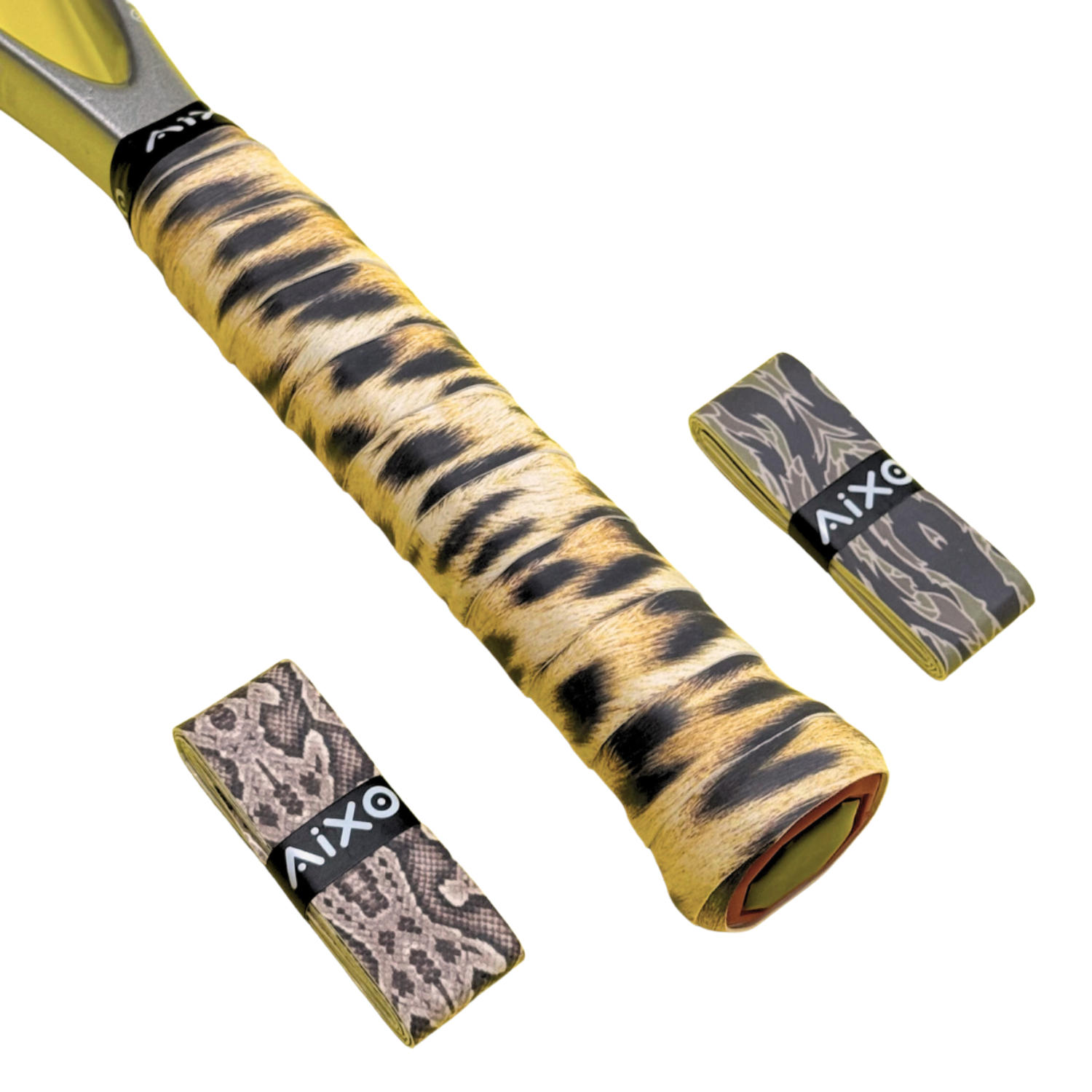 AIXO Leopardskin Tacky Racket Overgrip – Moisture-Wicking Grip