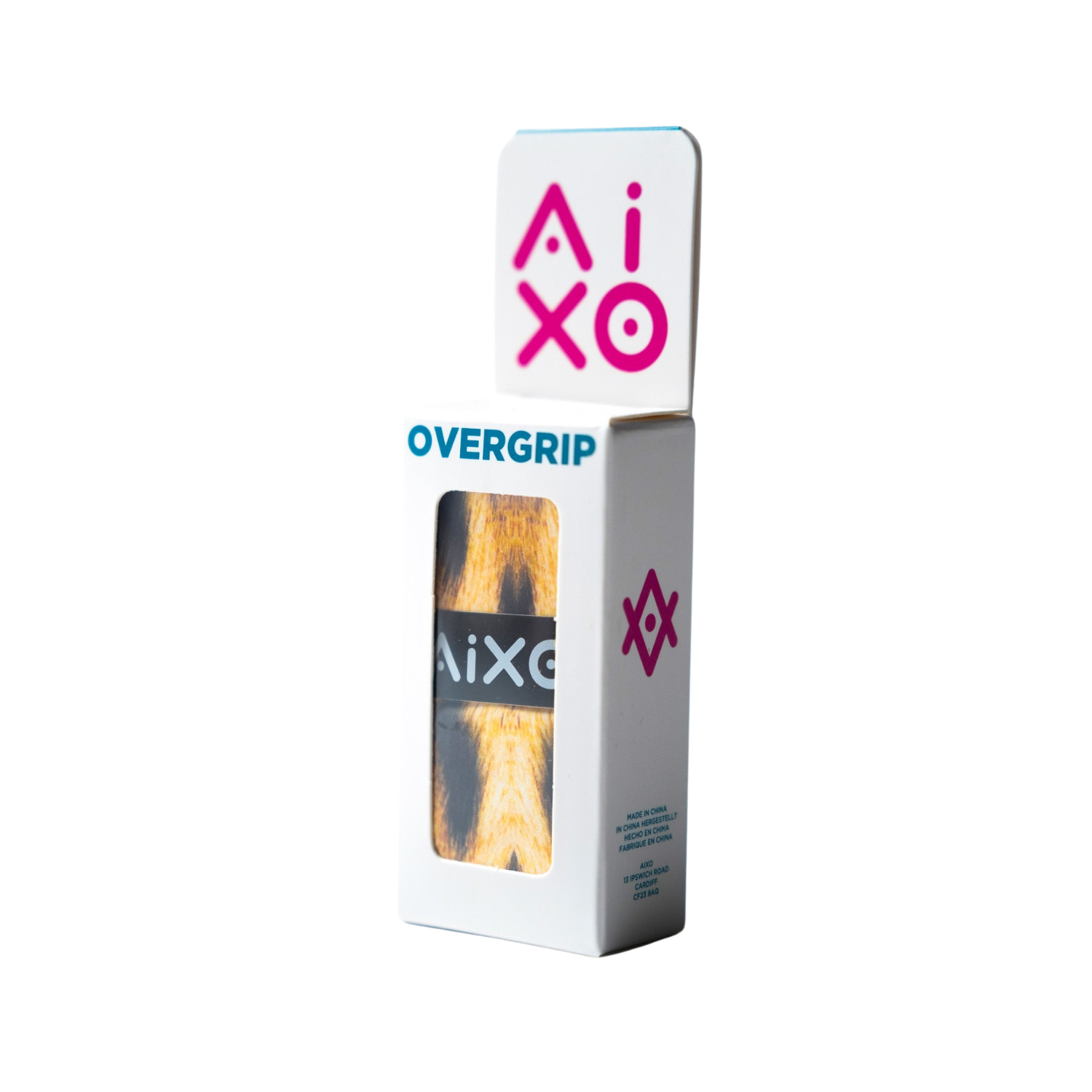 AIXO Leopardskin Tacky Racket Overgrip – Moisture-Wicking Grip