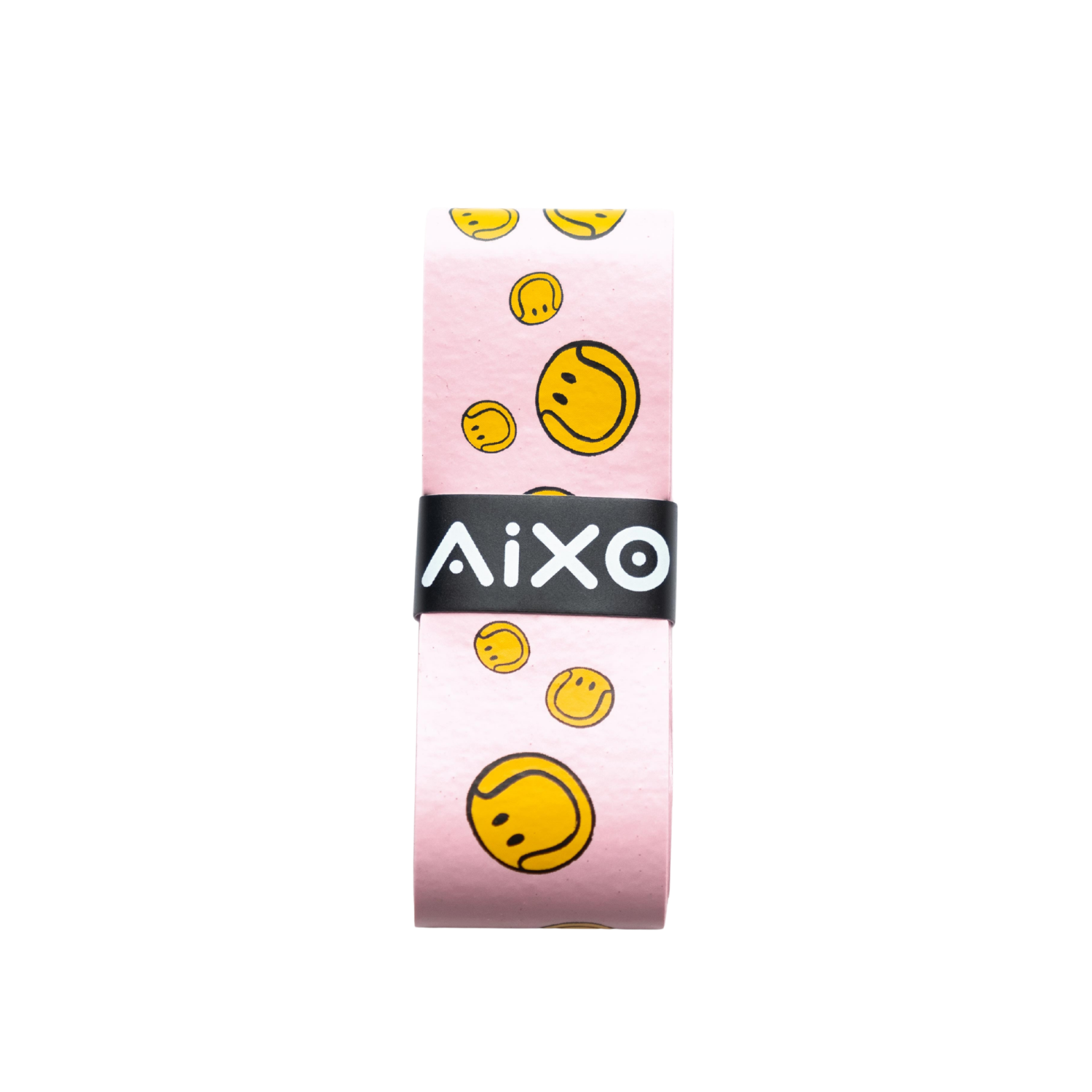 AIXO Smiley Ball Dry Racket Overgrip - Pink Moisture-Wicking Grip