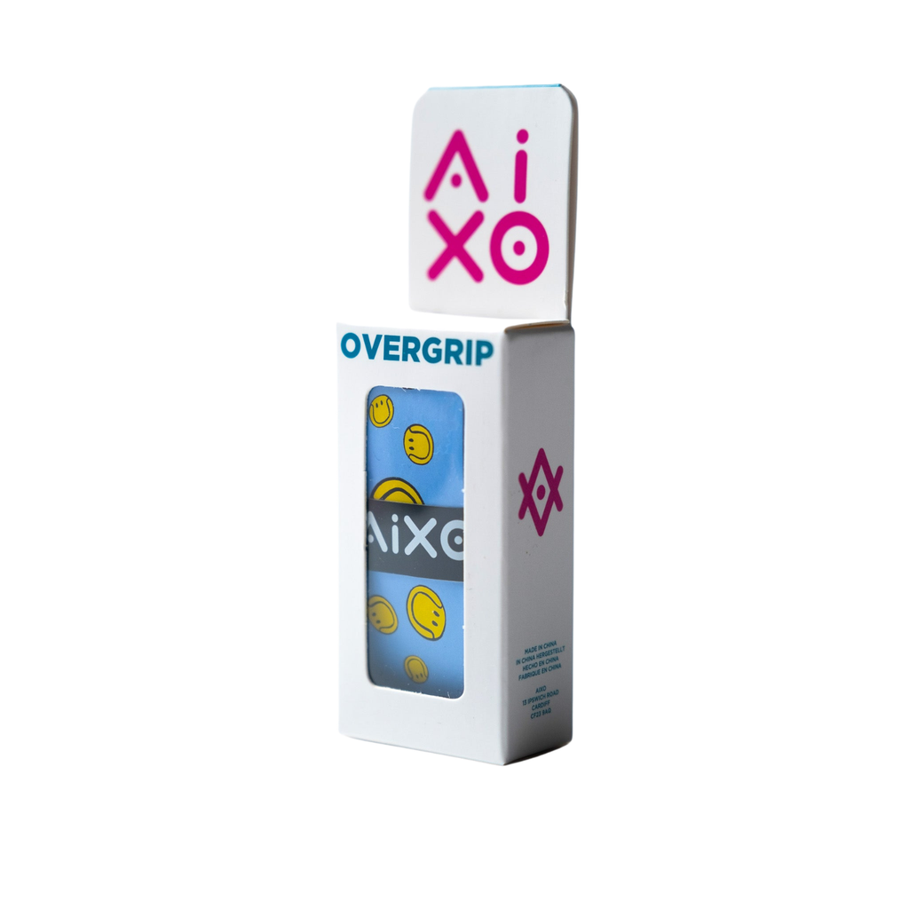 AIXO Smiley Ball Dry Racket Overgrip - Pink Moisture-Wicking Grip