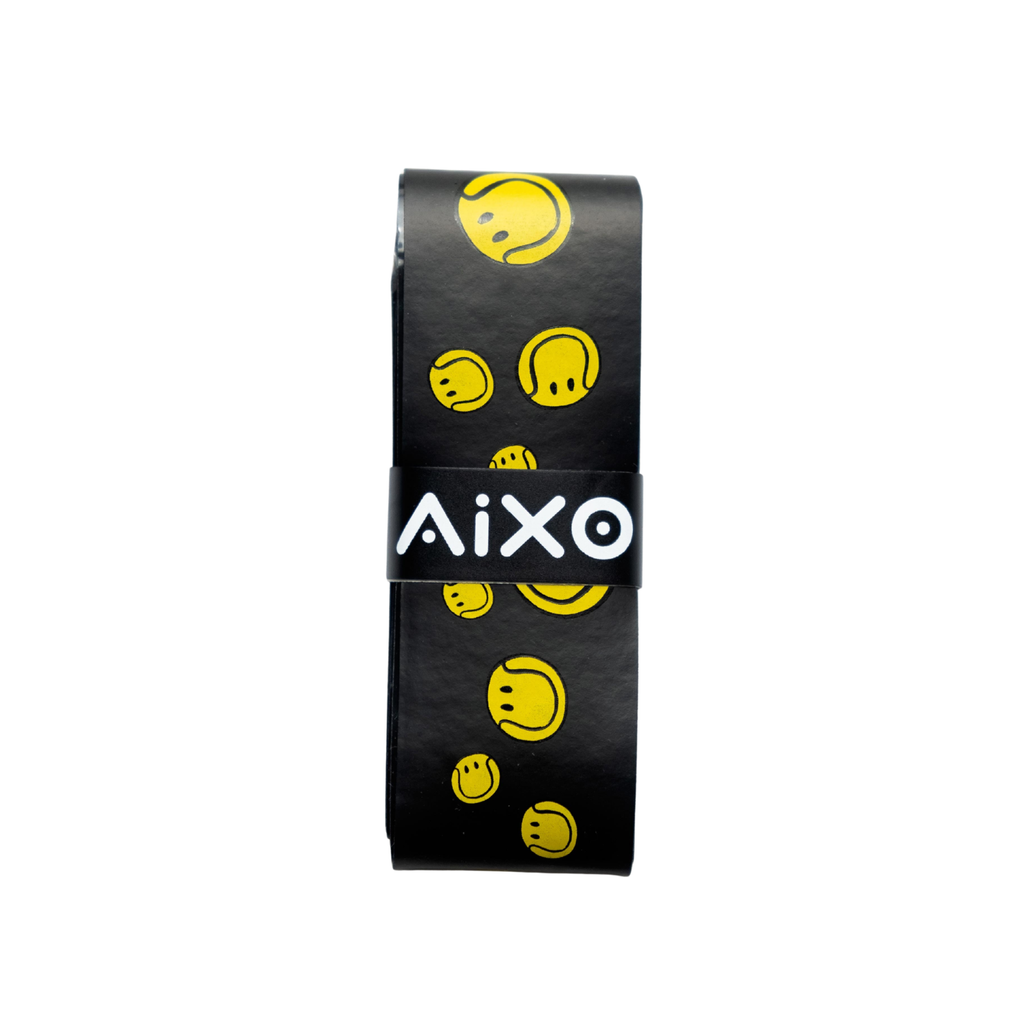 AIXO Smiley Ball Dry Racket Overgrip - Pink Moisture-Wicking Grip
