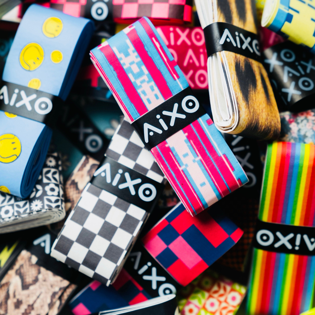 AIXO Rainbow Fade Tacky Overgrip – Durable Racket Grip for Tennis & Padel