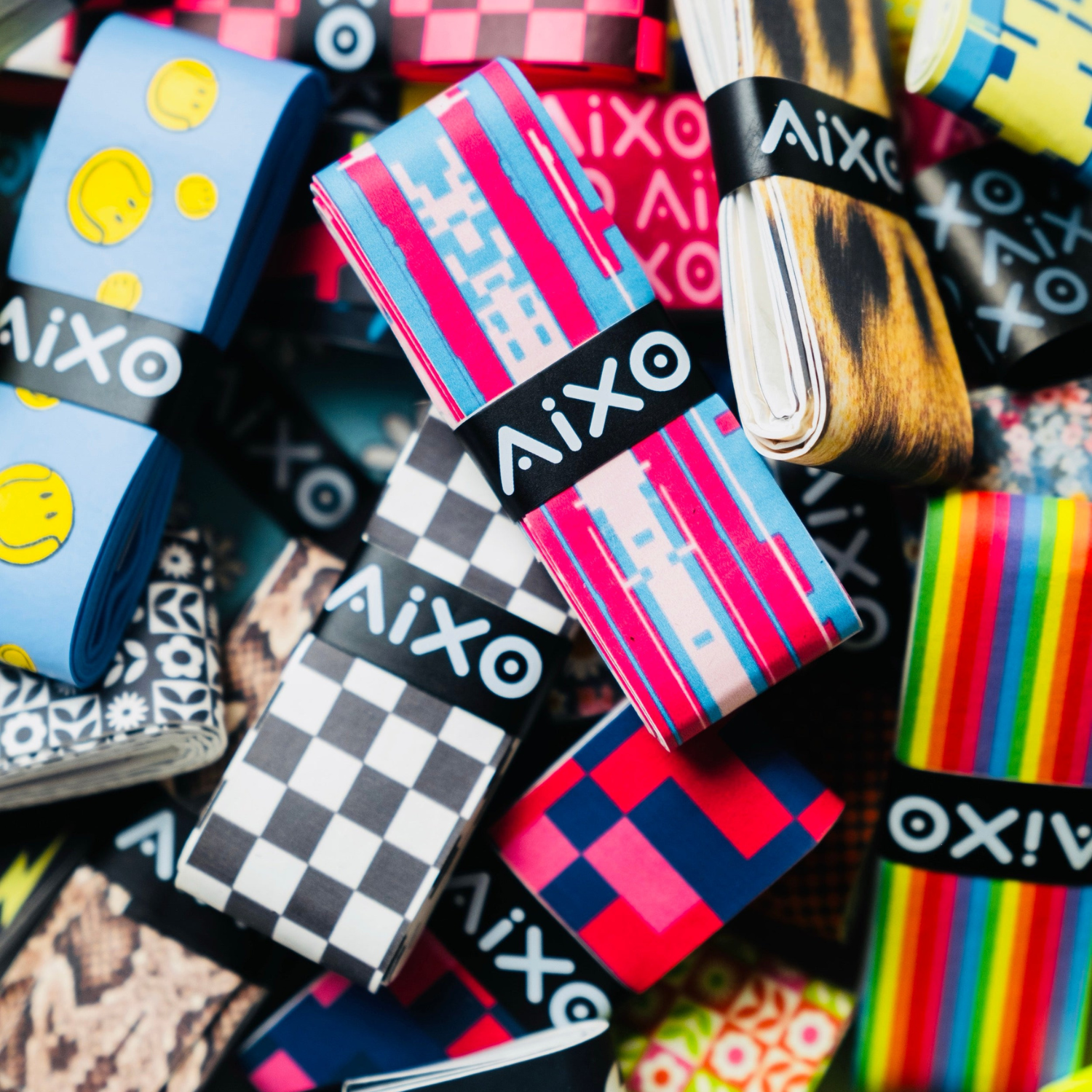 AIXO Rainbow Fade Tacky Overgrip – Durable Racket Grip for Tennis & Padel