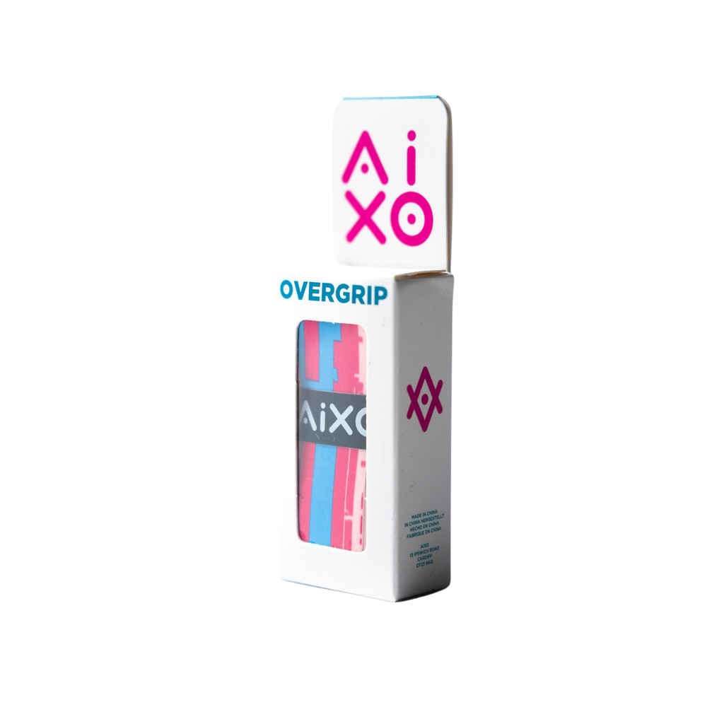 AIXO Glitch Tacky Overgrip – Monochrome Black & White Racket Grip