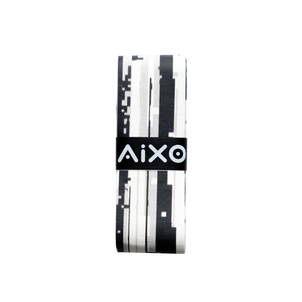 AIXO Glitch Tacky Overgrip – Monochrome Black & White Racket Grip
