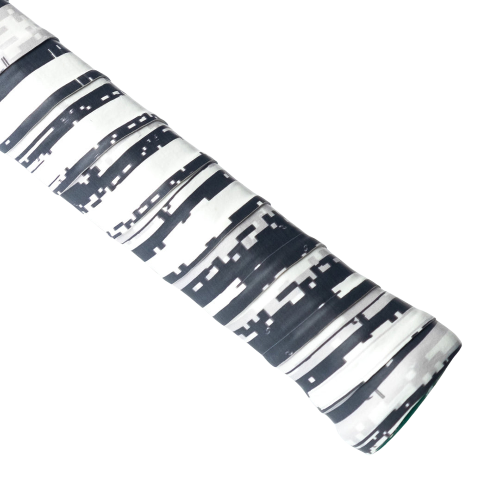 AIXO Glitch Tacky Overgrip – Monochrome Black & White Racket Grip