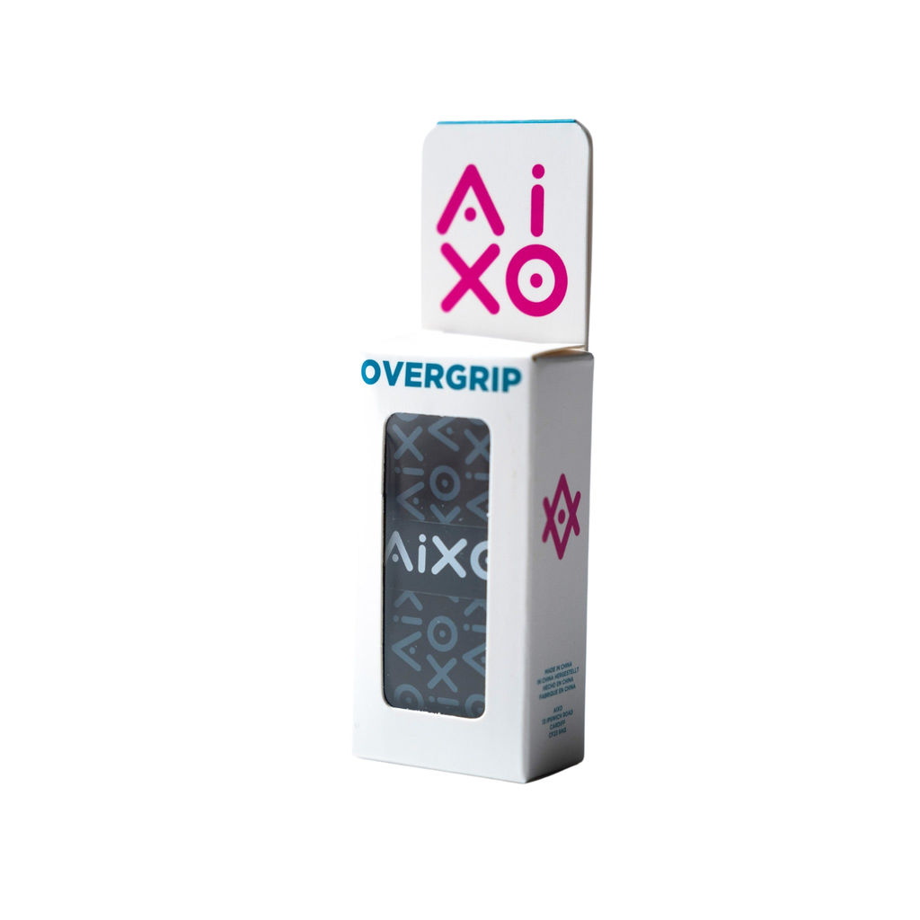 Aixo Duplo Tacky Overgrip - Black Moisture-Wicking Racket Grip Tape