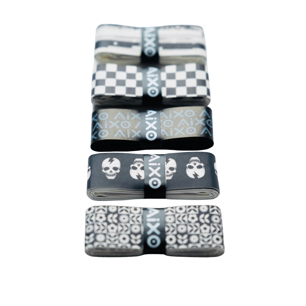 Aixo Duplo Tacky Overgrip - Black Moisture-Wicking Racket Grip Tape