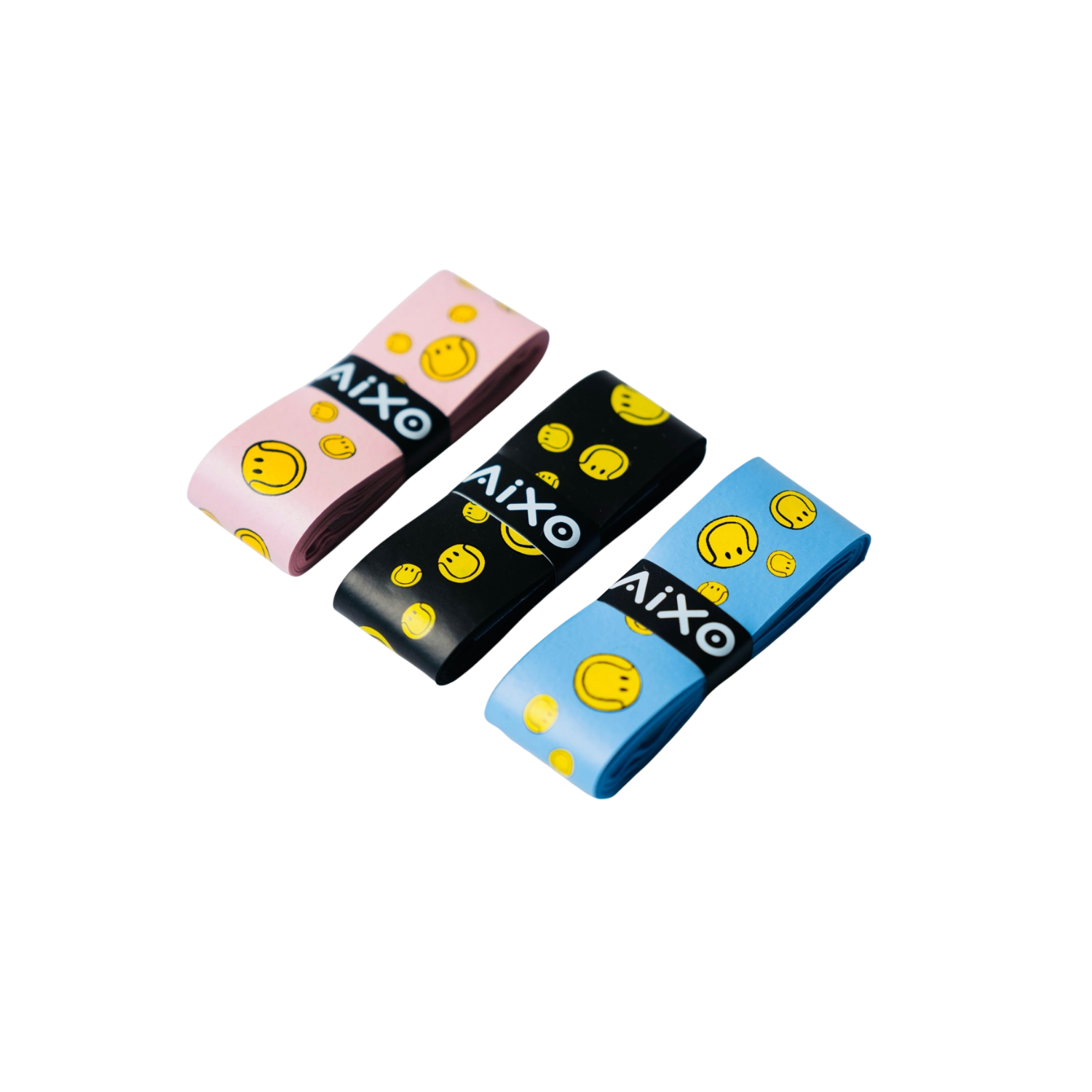 AIXO Smiley Ball Dry Overgrip – Black Moisture Wicking Racket Grip