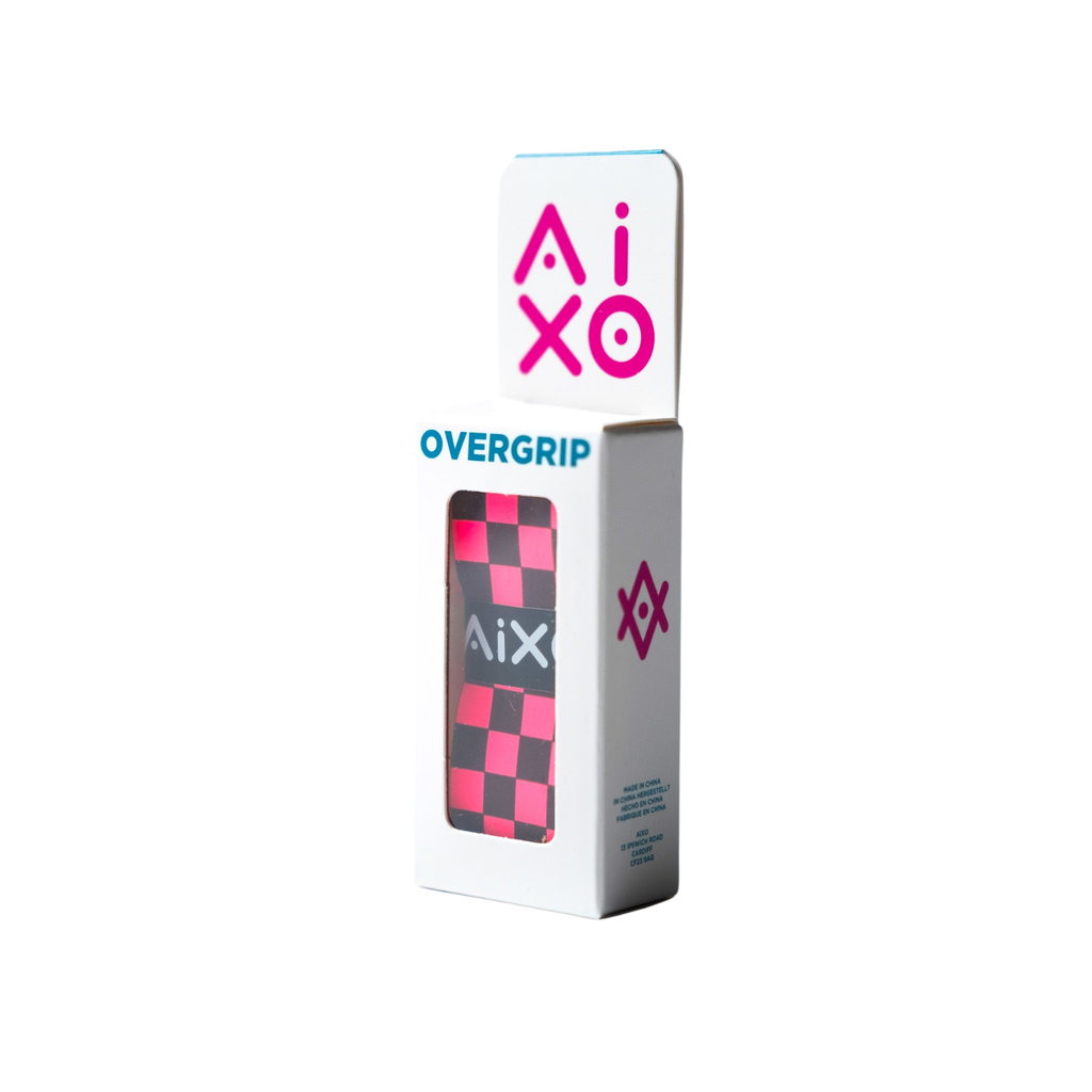 AIXO Checker Dry Overgrip – Moisture-Wicking Racket Grip (Blackpink)