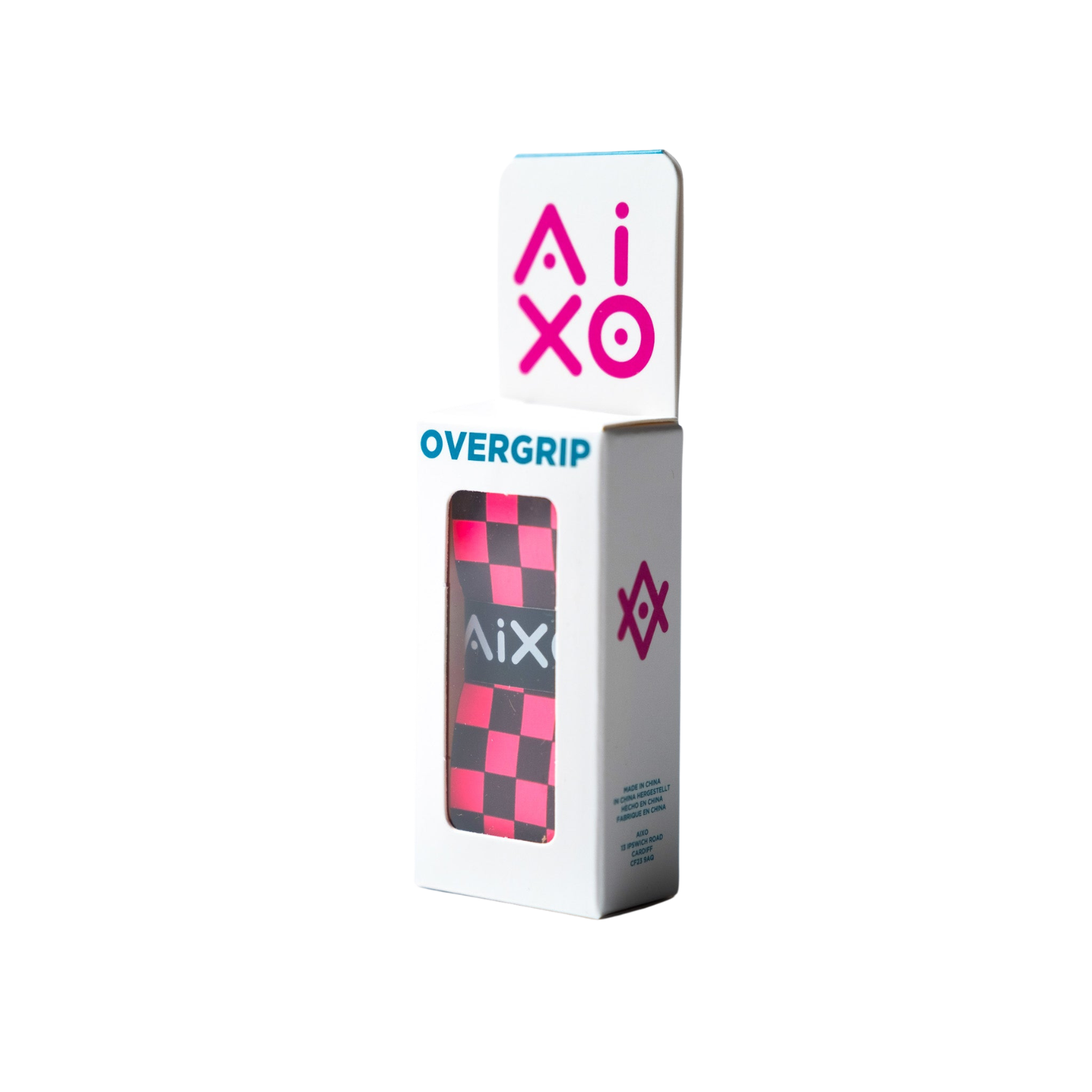 AIXO Checker Dry Overgrip – Moisture-Wicking Racket Grip (Blackpink)
