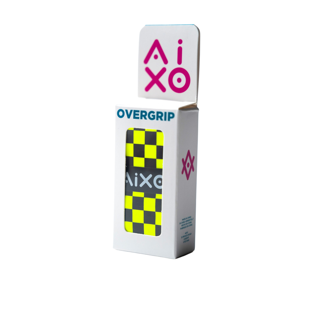 AIXO Checker Dry Overgrip – Moisture-Wicking Racket Grip (Blackpink)