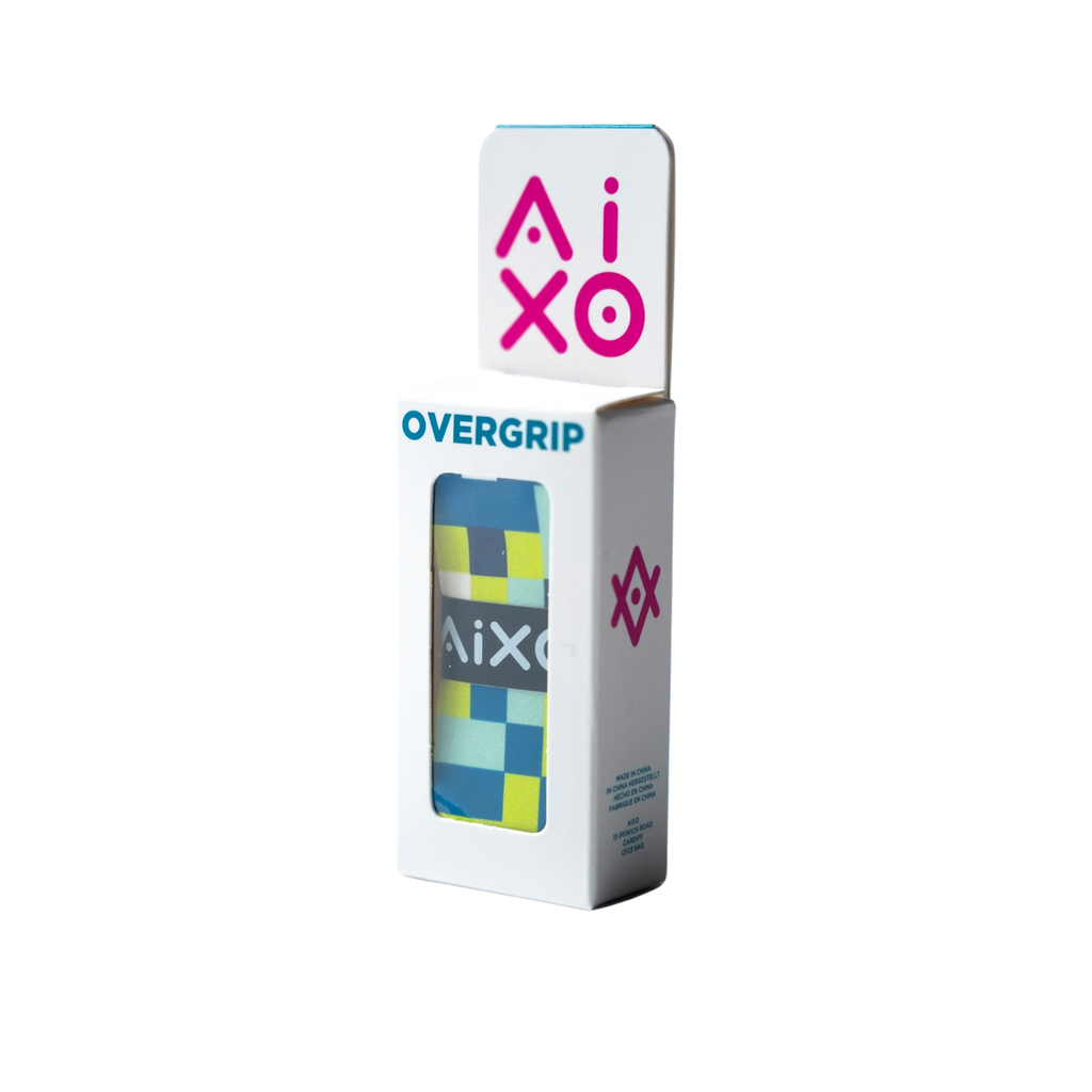 AIXO Pixel Dry Overgrip - Pink Retro 8-Bit Racket Grip for Tennis & Padel