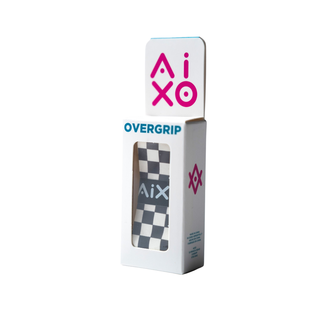 AIXO Checker Dry Racket Overgrip – Black & White Moisture-Wicking